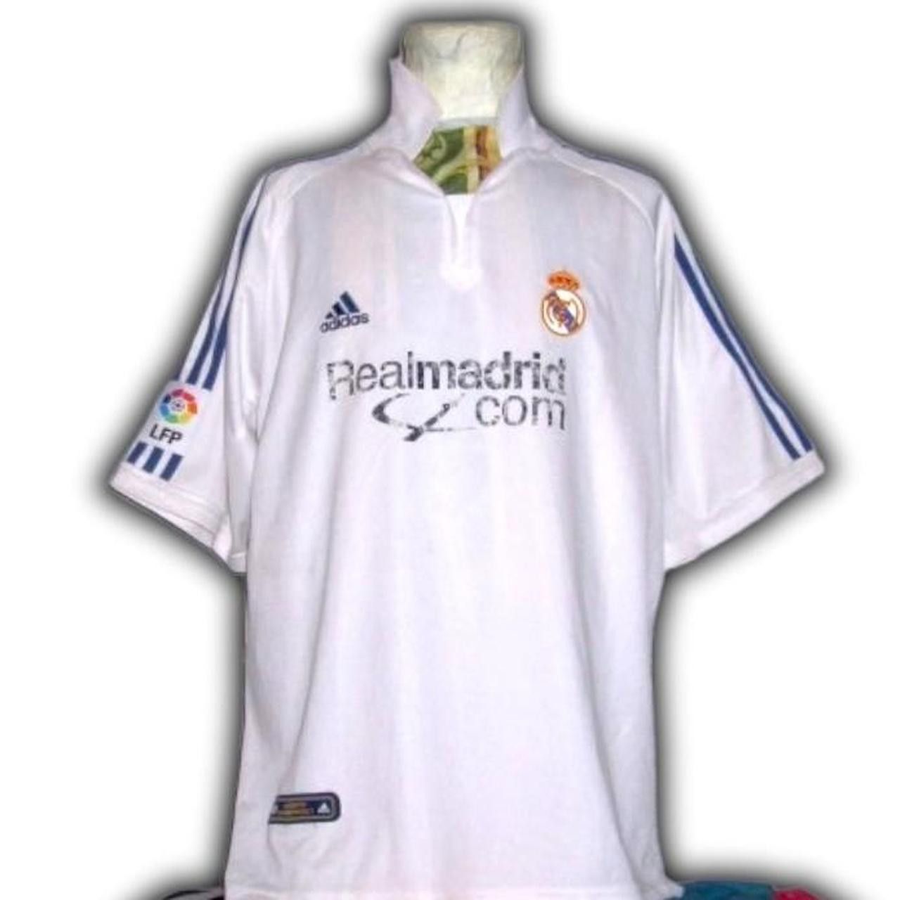 Adidas Real Madrid Spain 2001 2002 Home Shirt Jersey Camiseta Size US XL / EU 56 / 4 - 1 Thumbnail