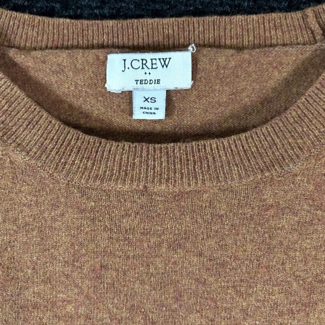 J.Crew JCrew Teddie Sweater Womens XS Brown Cotton Wool Blend Crewneck Pullover M833 Size XS / US 0-2 / IT 36-38 - 2 Thumbnail