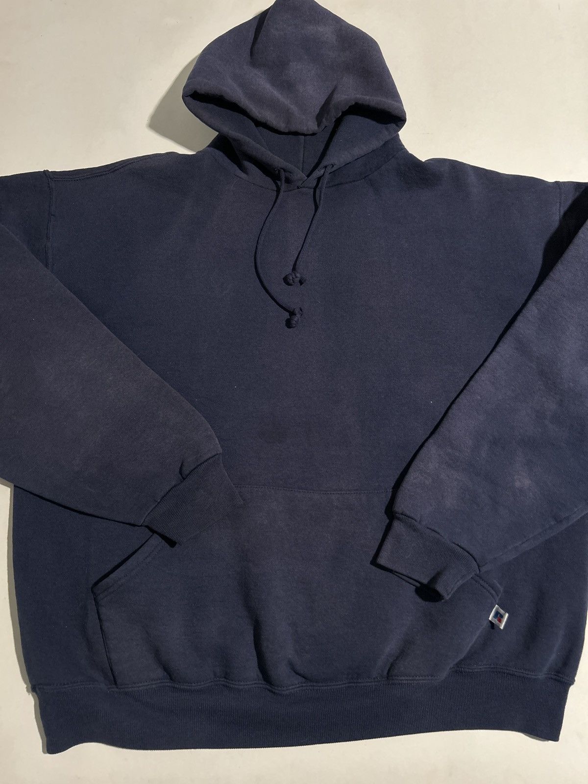 Russell Athletic Vintage 1990s Hoodie Russell Navy Blue Size US XL / EU 56 / 4 - 4 Thumbnail