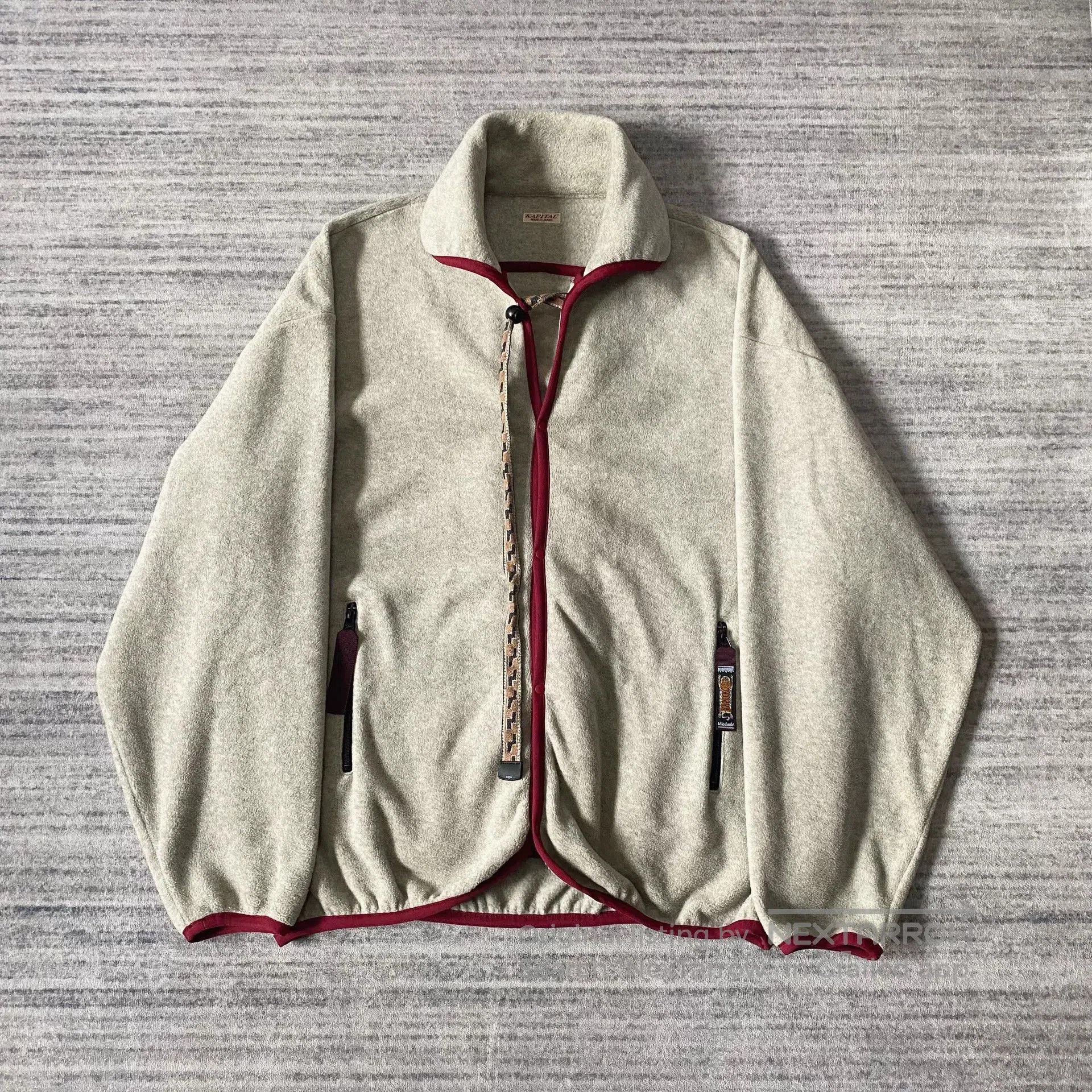 Kapital Kapital Fleece Hoodie with Red Details. Size US M / EU 48-50 / 2 - 2 Thumbnail