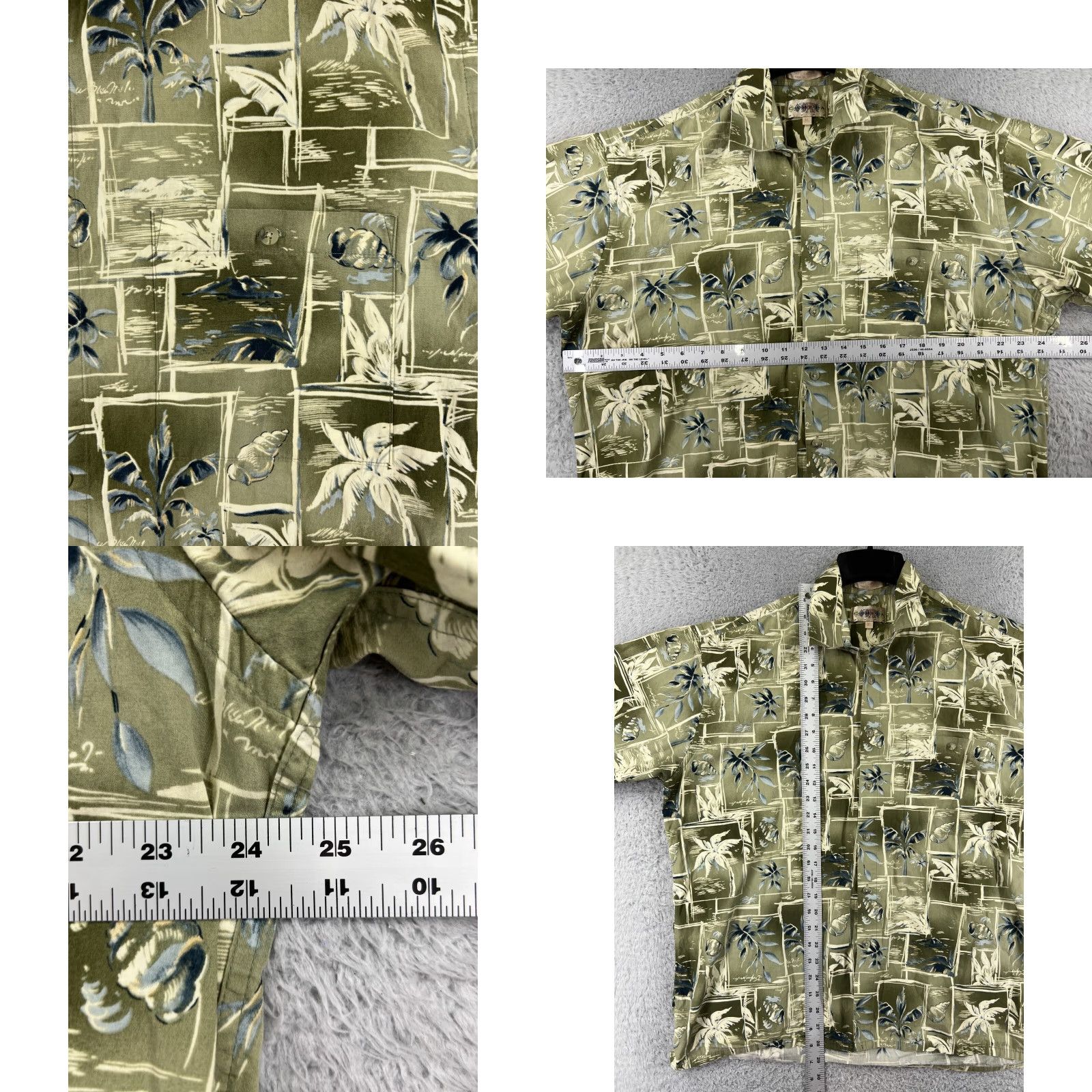 Vintage Campia Moda Campia Shirt Men XL Green Button Up 100% Cotton Floral Aloha Hawaiian Beach Vacation Size US XL / EU 56 / 4 - 8 Thumbnail