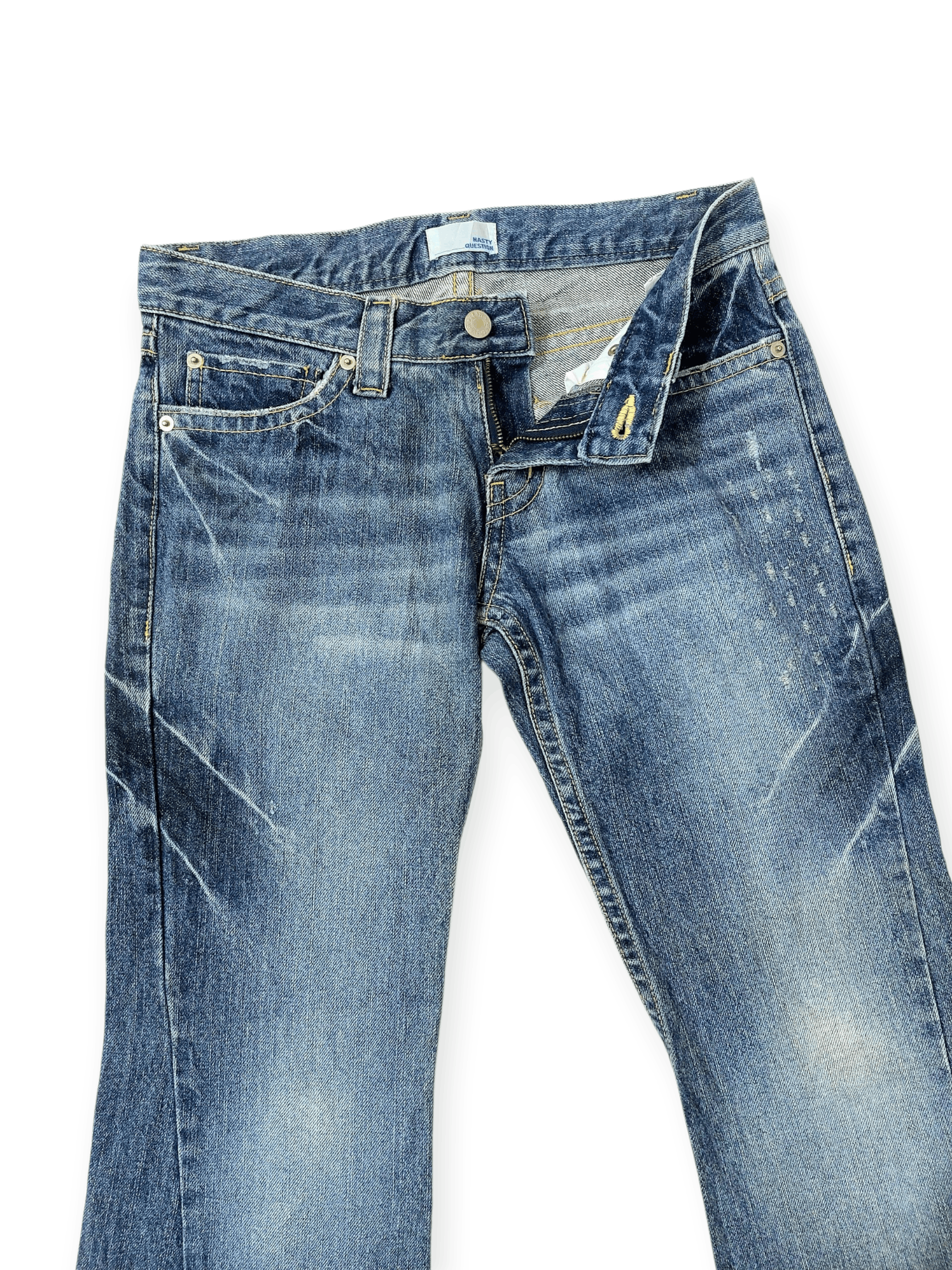 Vintage ☠️Super Flare Nasty Question Tornado Mart Style Size 29" - 5 Thumbnail