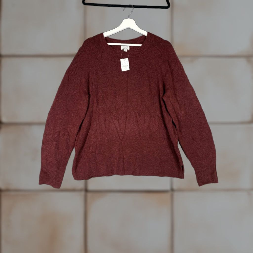 J.Crew J. Crew Sweater Womens XL Purple Wool Blend Pullover Extra Soft Acrylic Pullover Sweater (Brand New) Size XL / US 12-14 / IT 48-50 - 1 Thumbnail