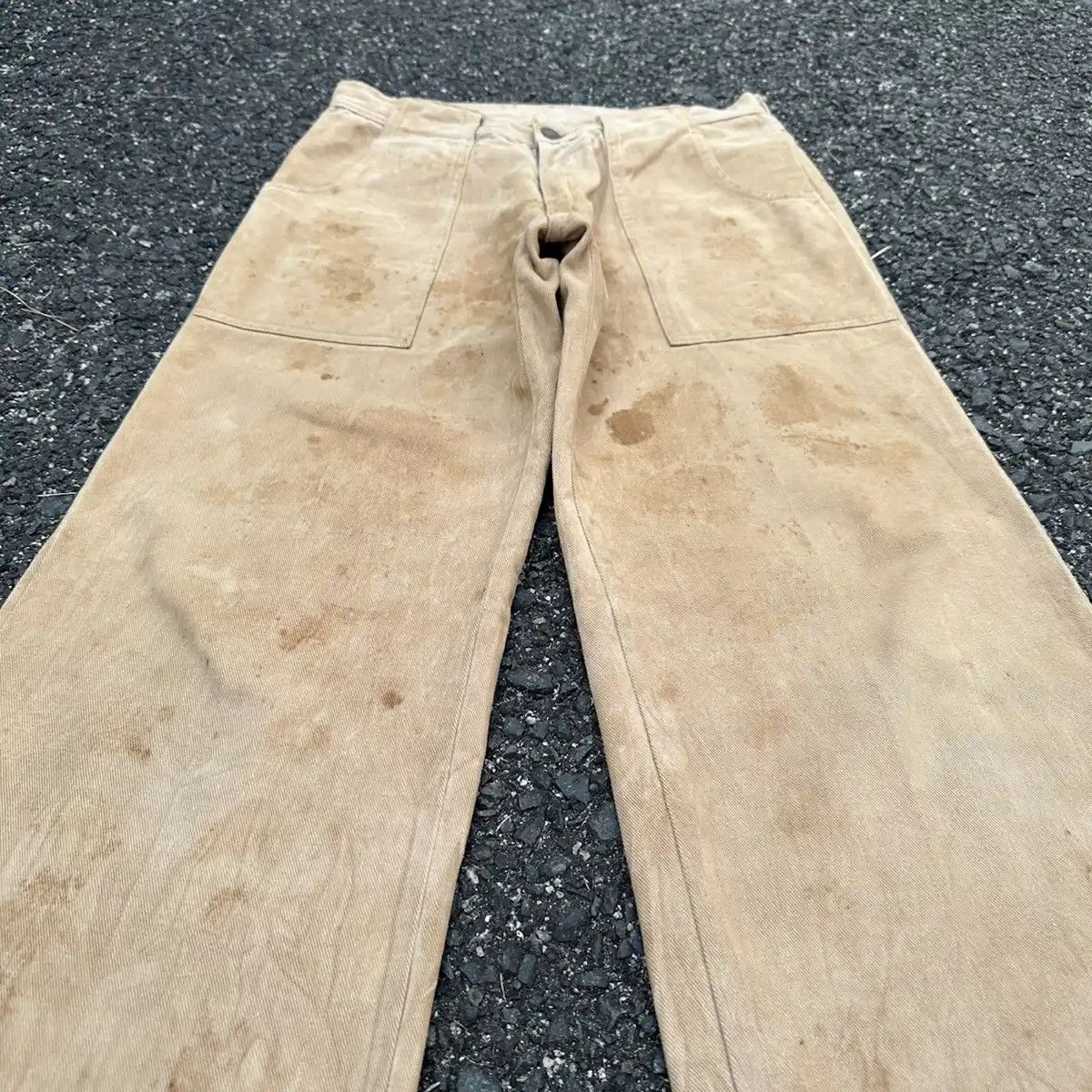 Beauty Beast RUSTY DIRTY 💥 JAPANESE VINTAGE JEANS BAGGY BROWN PANTS W28 Size US 28 / EU 44 - 4 Thumbnail
