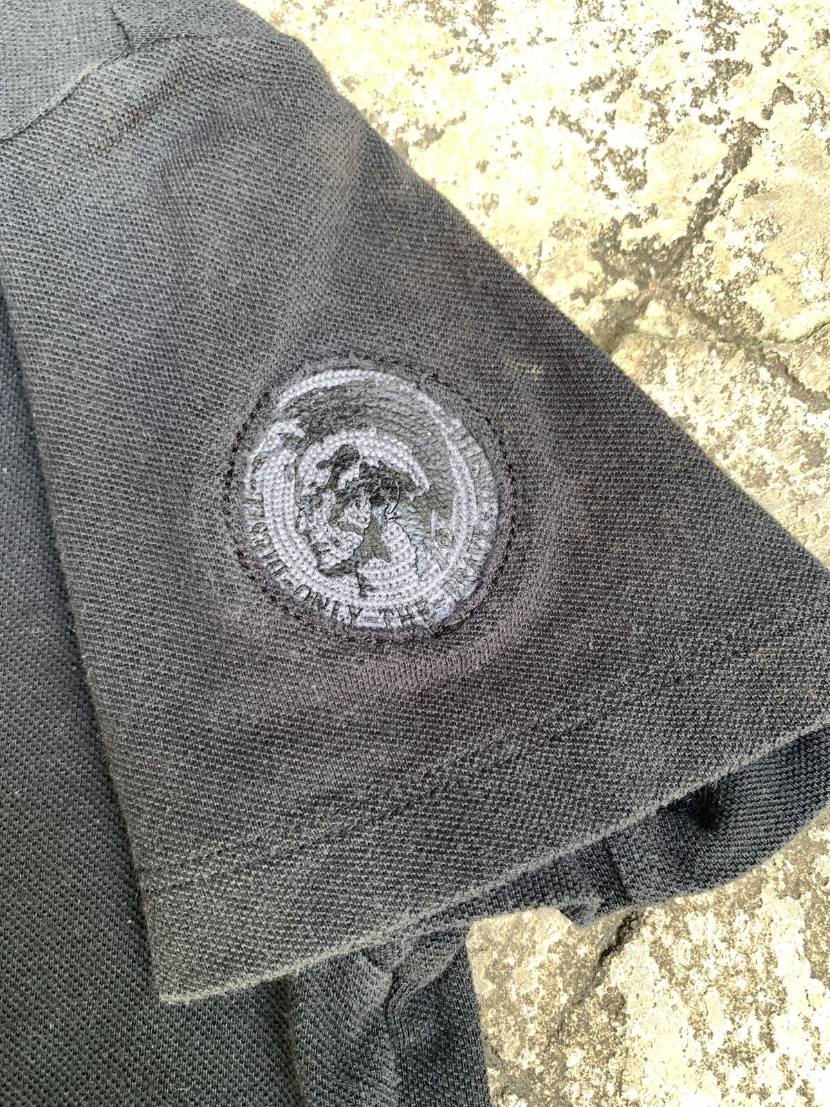 Diesel y2k Diesel Black Denim Collar Sleeves Mohawk Logo Polo Top Size S / US 4 / IT 40 - 5 Thumbnail