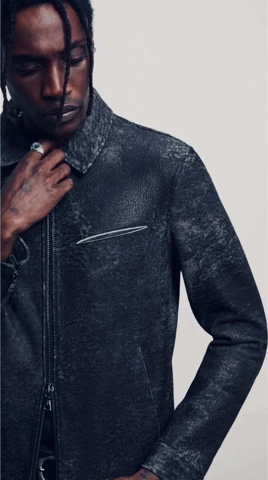 John Varvatos Sheepskin Slim Fit Jacket. 38 Size US M / EU 48-50 / 2 - 4 Thumbnail