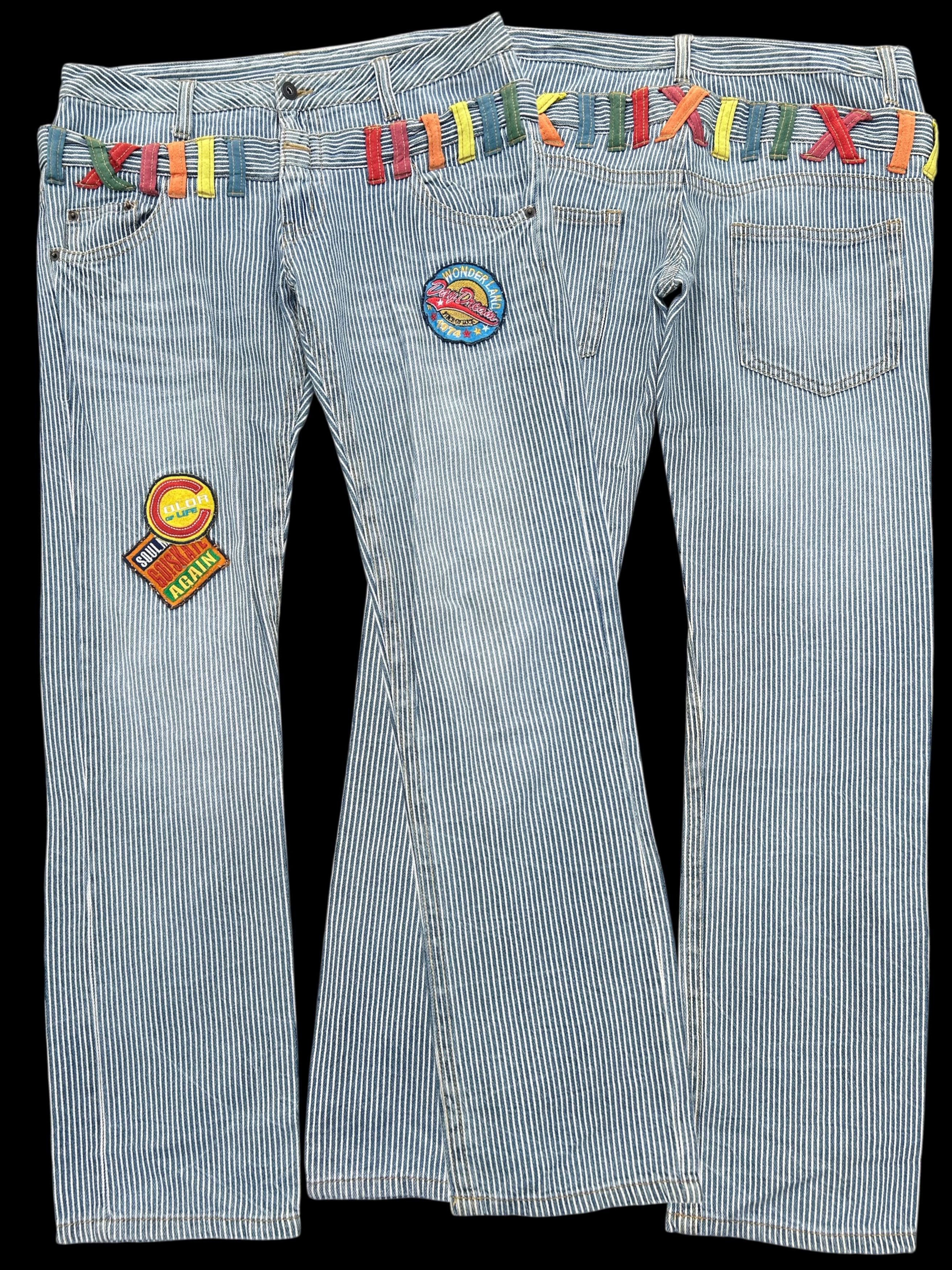 Japanese Brand × Kapital × Vintage Double Waist Hickory Japanese Style Denim Jeans Size US 32 / EU 48 - 1 Thumbnail