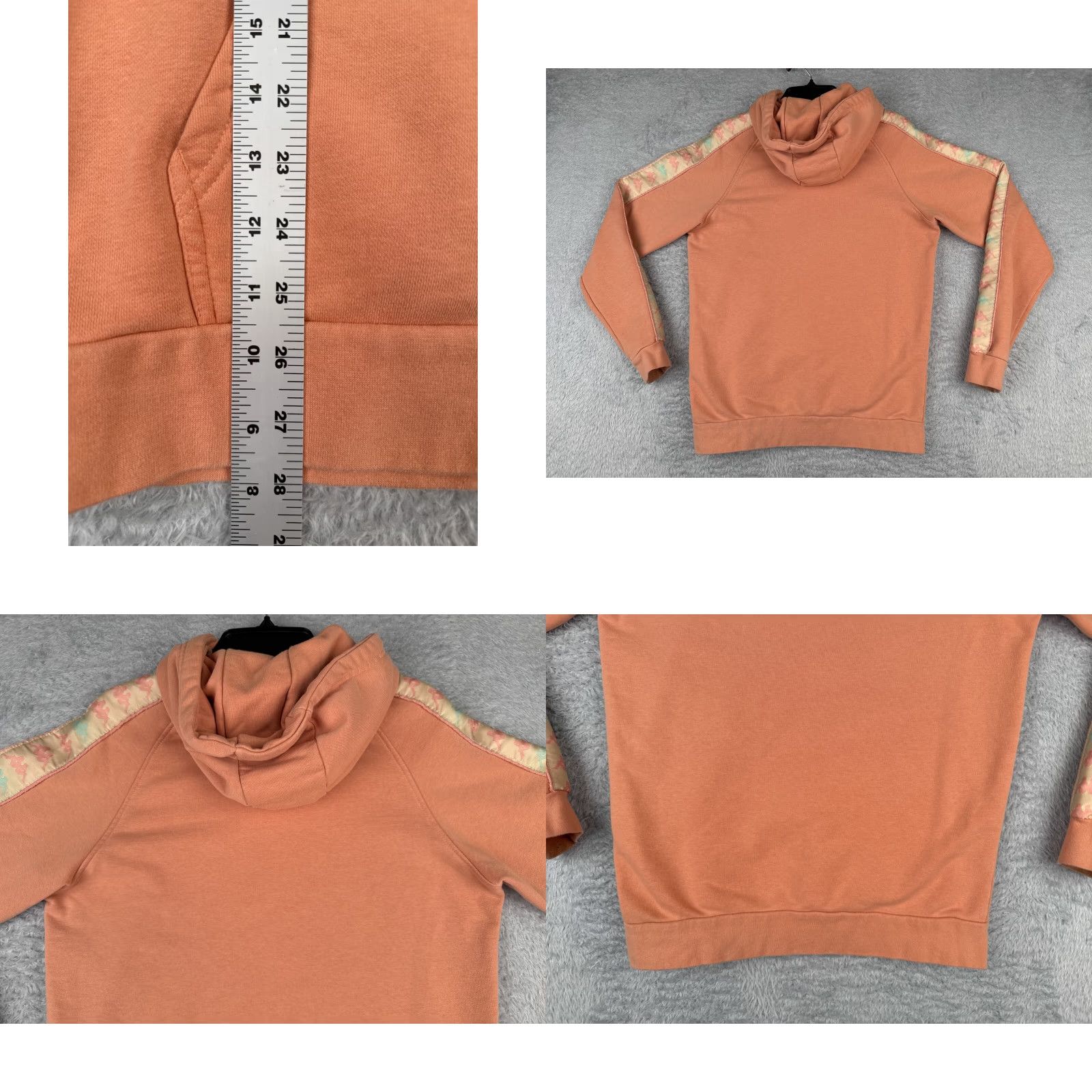 Kappa Kappa Hoodie Womens Large Orange Pullover Logo Jersey Fabric READ Size L / US 10 / IT 46 - 9 Thumbnail
