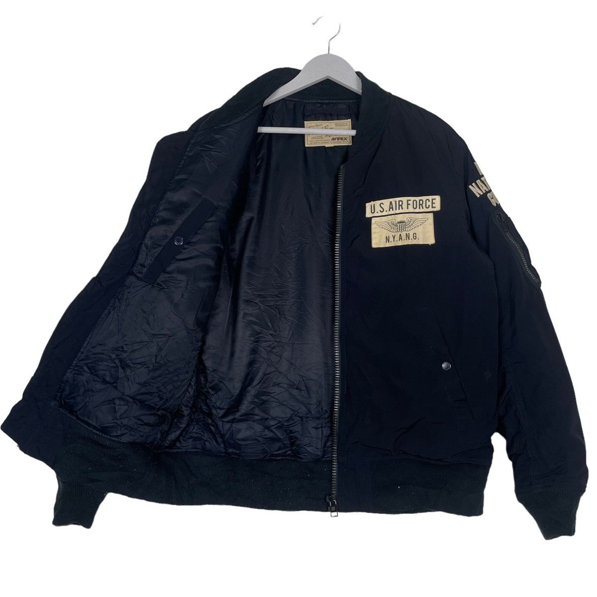 Avirex 💥AVIREX US FORCE FULL PATCH RIOT BOMBER Size US XL / EU 56 / 4 - 9 Thumbnail