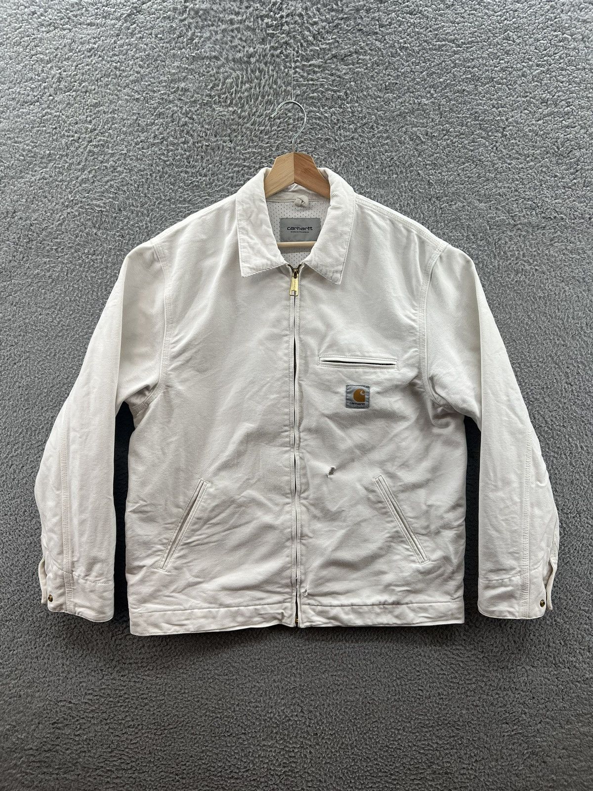 Carhartt × Carhartt Wip Carhartt Work in Progress White Detroit Jacket Size US L / EU 52-54 / 3 - 1 Thumbnail