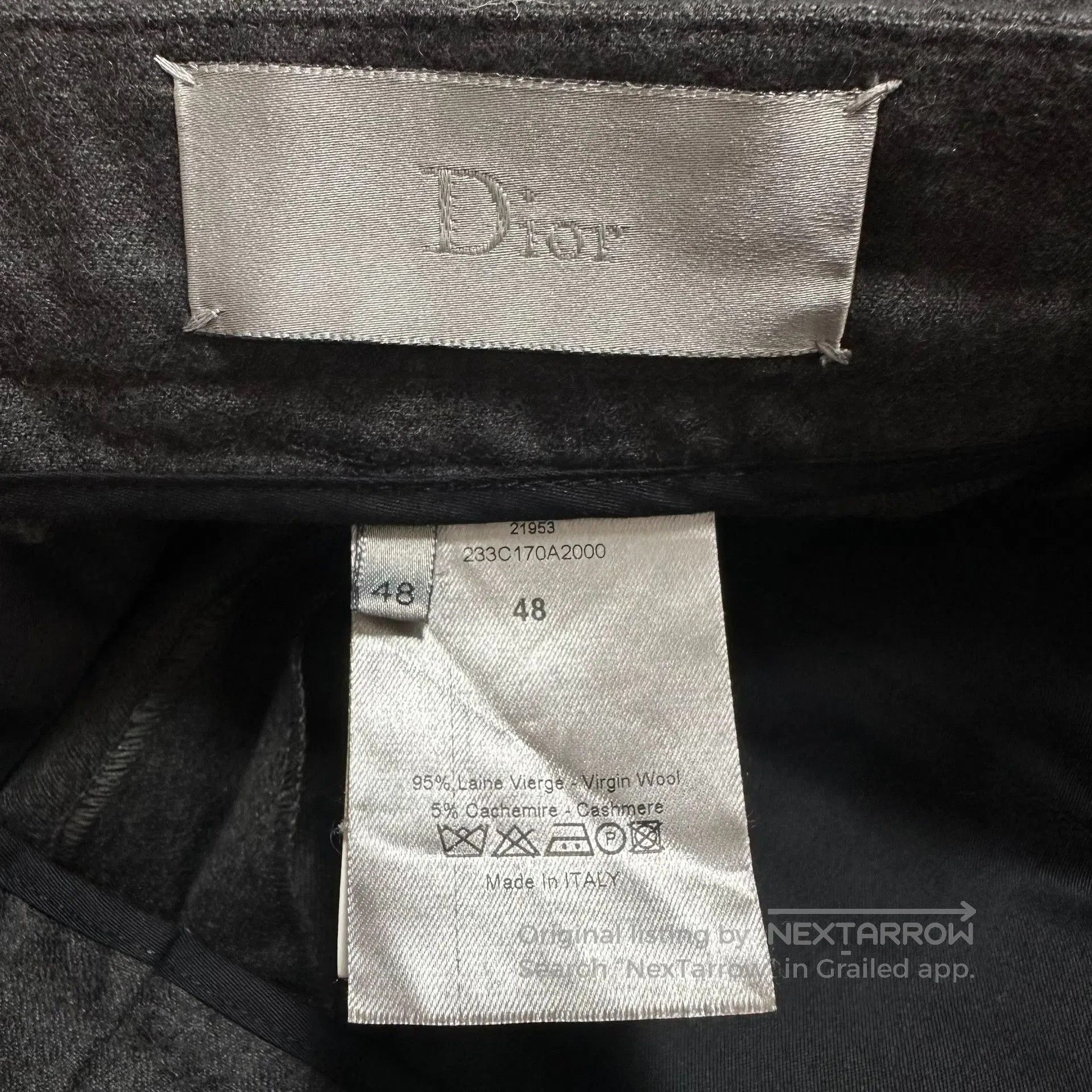Dior Dior Homme Wool Gray Casual Trousers. Size US 32 / EU 48 - 5 Thumbnail