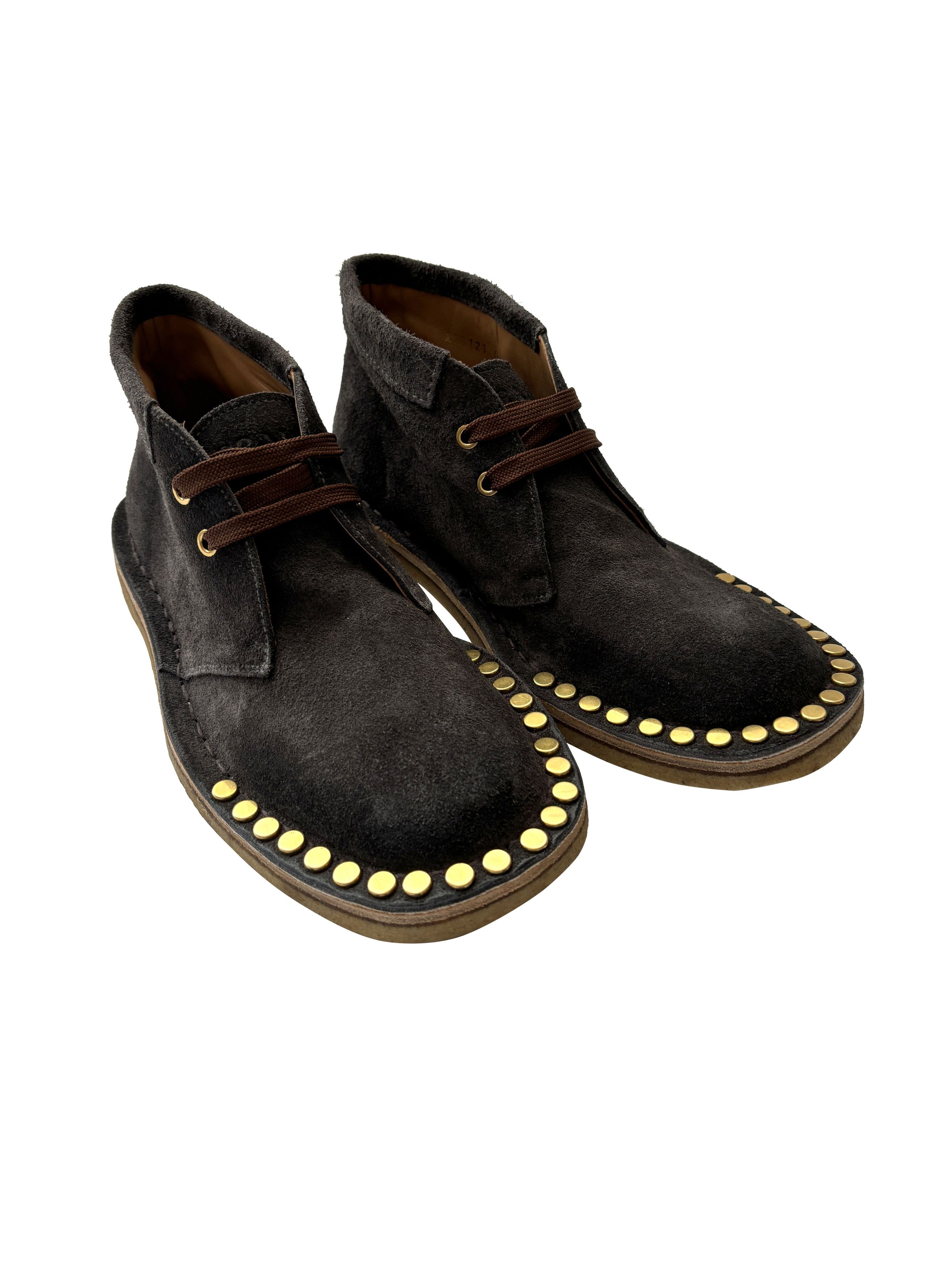 Prada ⚡️QUICK SALE⚡️Prada Studded Grey Suede Desert