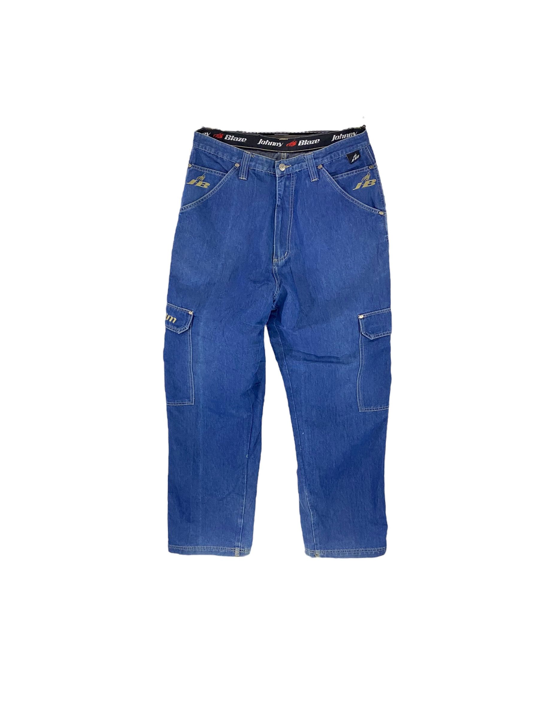 JNCO × Vintage 2000s Johnny Blaze baggy cargo denim pant Size US 35 - 2 Thumbnail