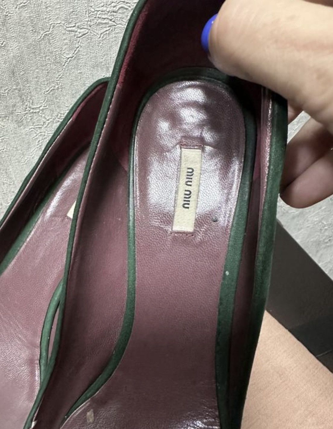 Miu Miu Miu Miu Green Suede On High Pumps Size US 7 / IT 37 - 3 Thumbnail