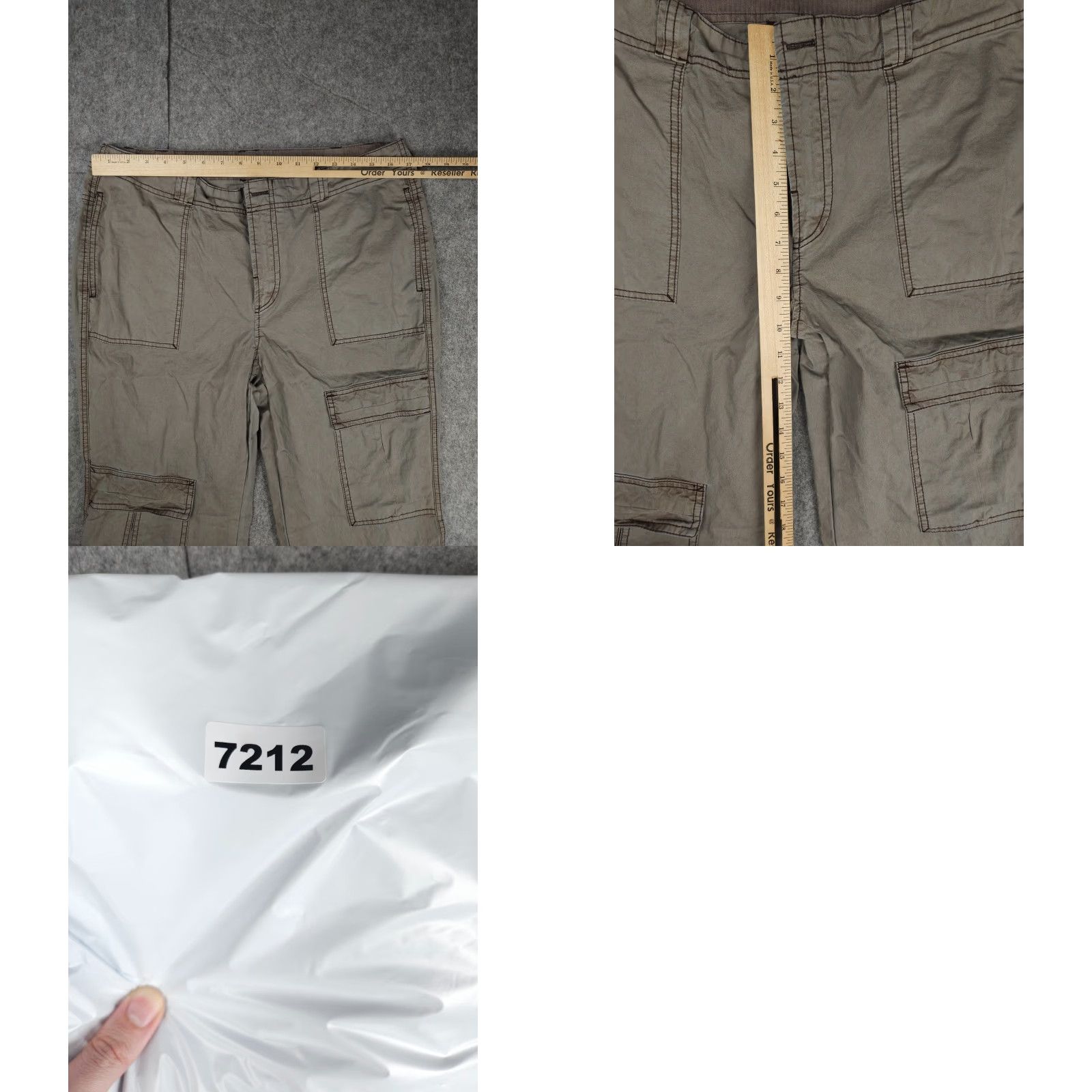 Free People Free People Cargo Wide Leg Pants Womens 12 Beige Wide-Leg 33x31 Pockets Casual Vintage No Size 34" / US 12 / IT 48 - 8 Thumbnail