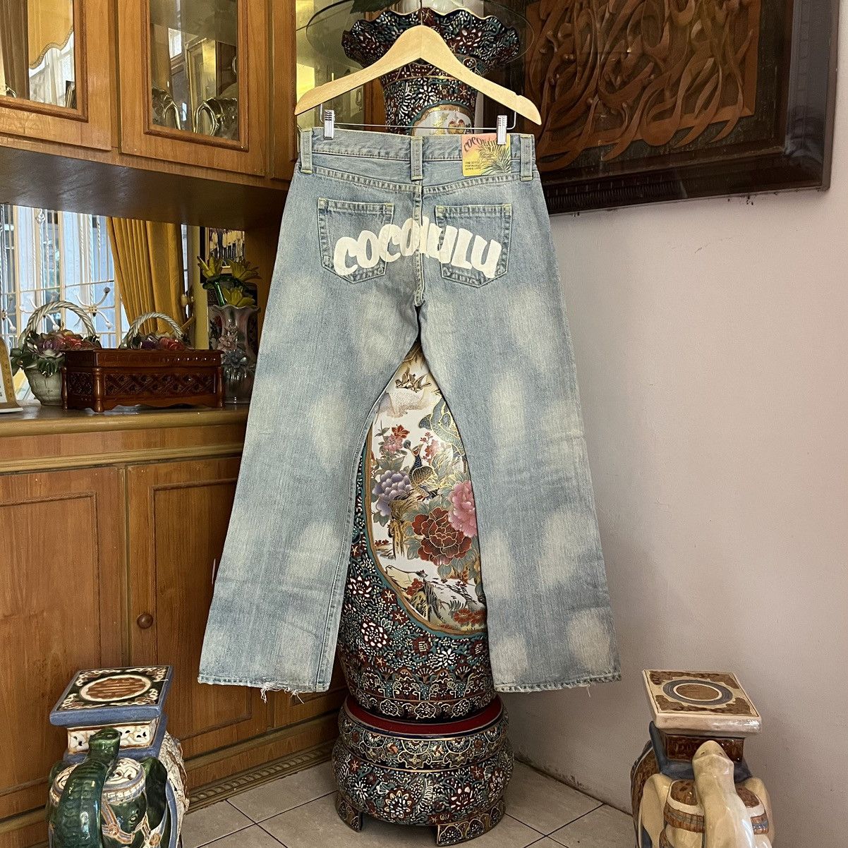 Japanese Brand Y2K Cocolulu Back Print Jean🇯🇵 Size US 31 - 1 Thumbnail