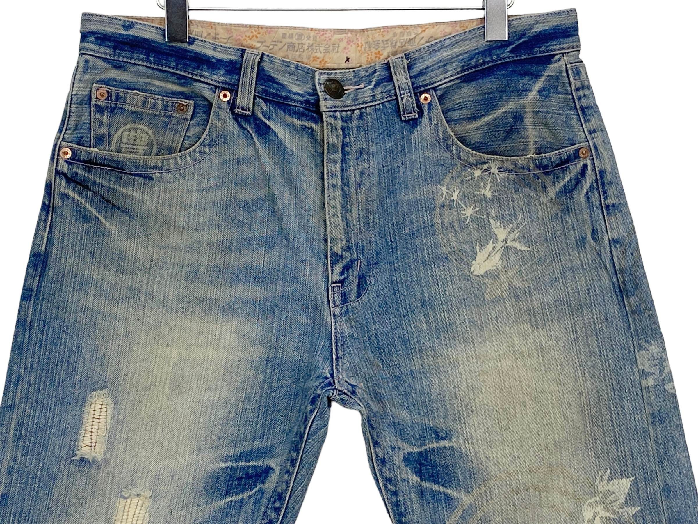 Japanese Brand × Vintage Koi Printed Jeans Sukajan Jeans Size US 35 - 3 Thumbnail
