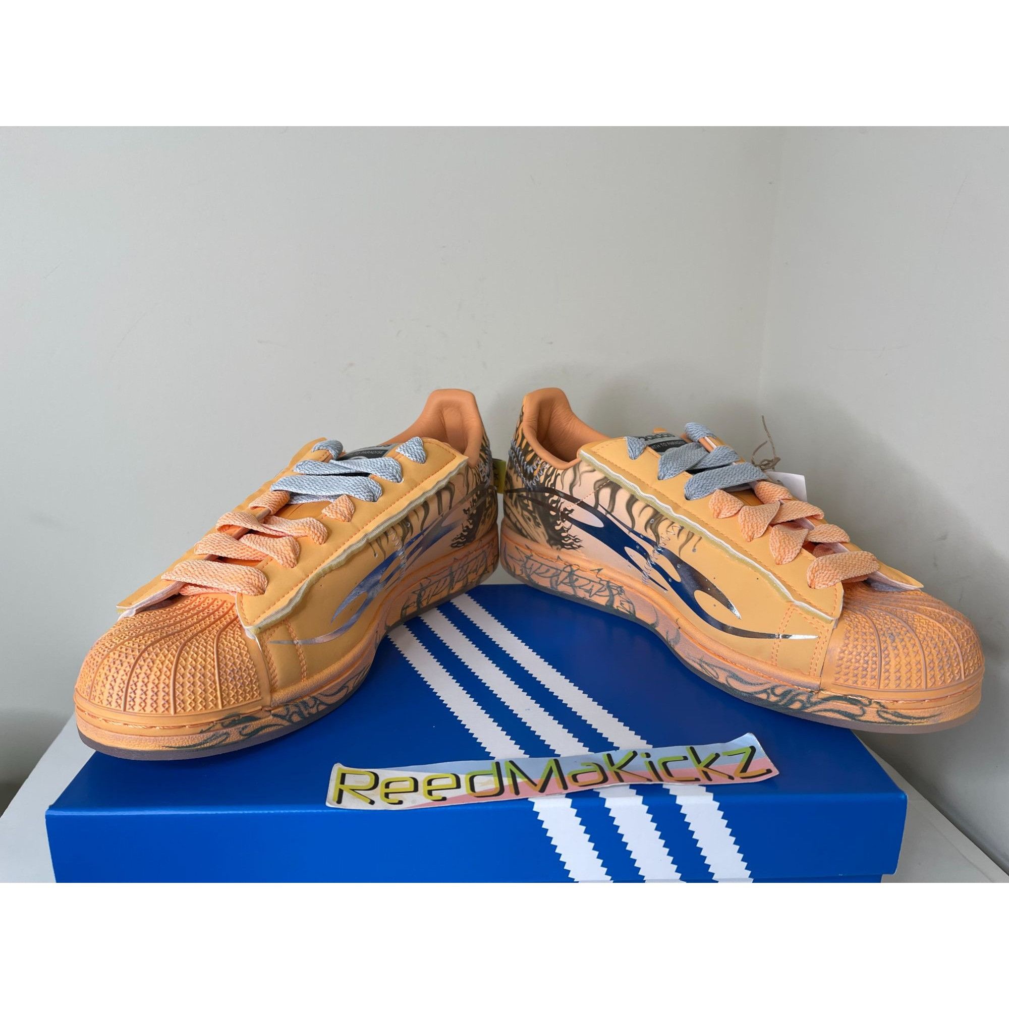 Adidas Adidas Superstar x Hellstar Hazy Orange Mens 13us Size US 13 / EU 46 - 3 Thumbnail