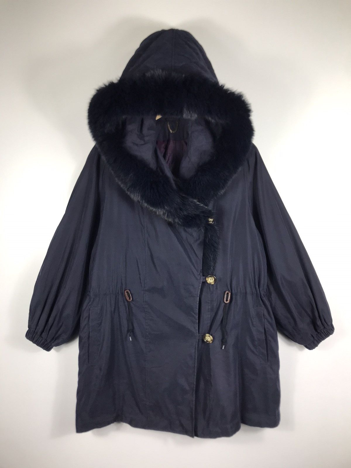 ROTATE ⚡️Vintage Birger Christensen Hooded Faux Fur Button Jacket Size S / US 4 / IT 40 - 1 Thumbnail
