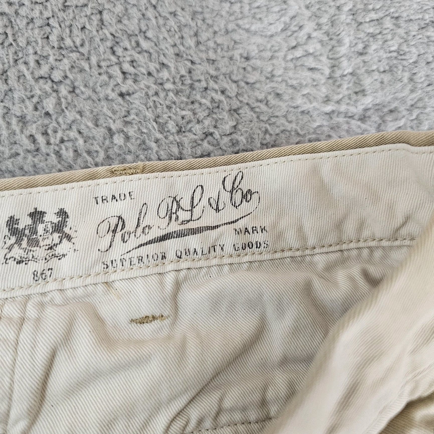 Polo Ralph Lauren Polo Ralph Lauren Pants Mens 40x30 Chino Cotton Khaki Relaxed Pleated Front Zip Pockets Vintage? Size US L / EU 52-54 / 3 - 4 Thumbnail