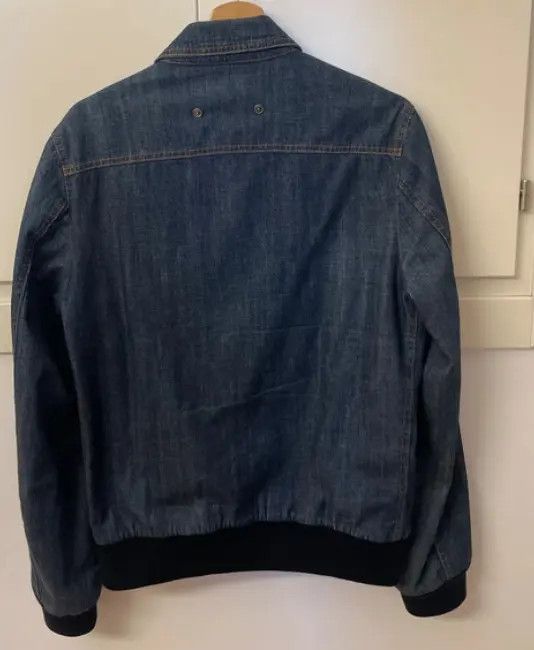 Dolce & Gabbana Bomber Jacket Denim Crop Short Leather EX0132 Size US S / EU 44-46 / 1 - 4 Thumbnail