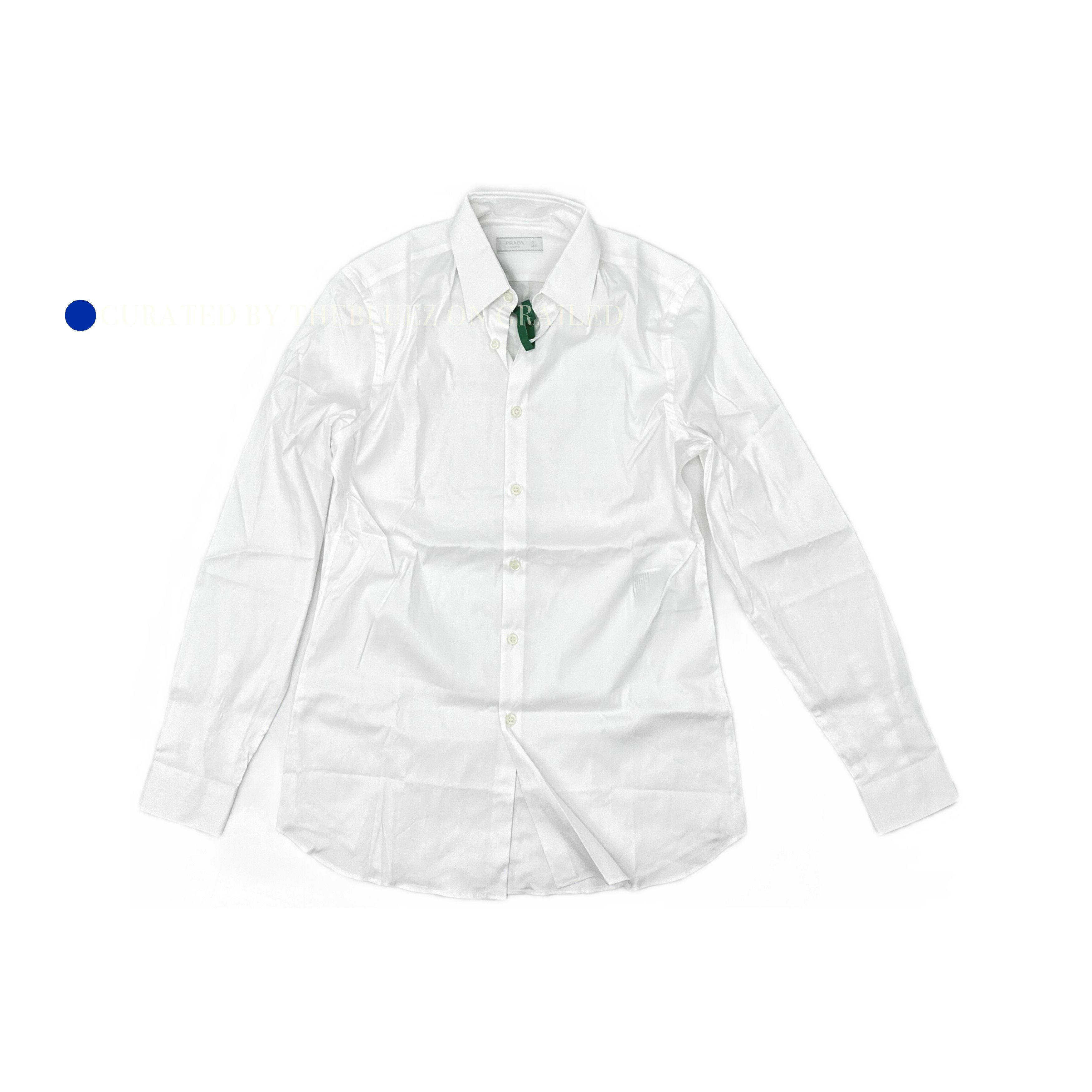 Prada Crisp White Poplin Button Up Shirt Size US S / EU 44-46 / 1 - 1 Thumbnail