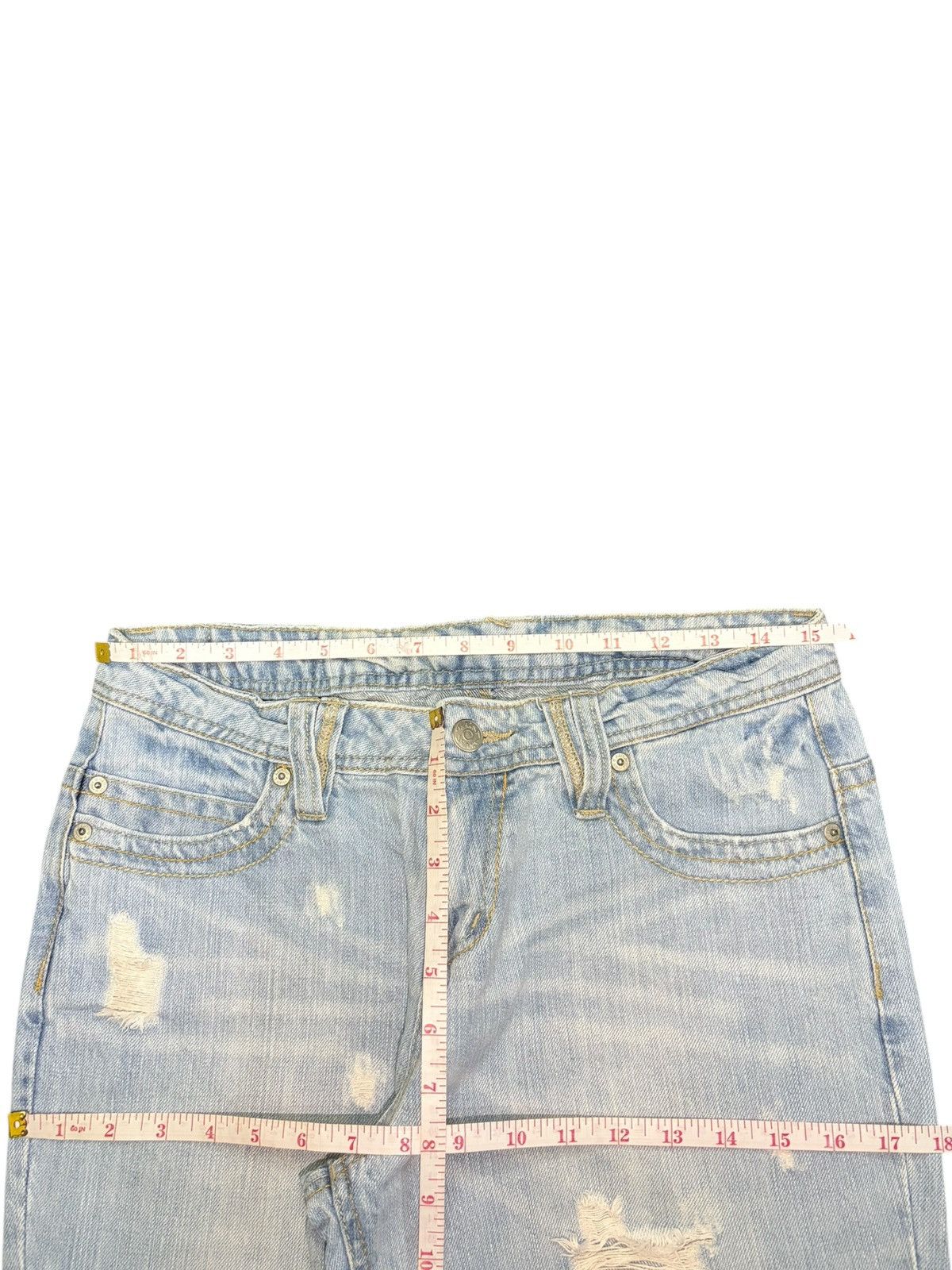 Edwin Vintage Japanese Brand Faded Wash Distress Loose Jeans Size 30" / US 8 / IT 44 - 6 Thumbnail
