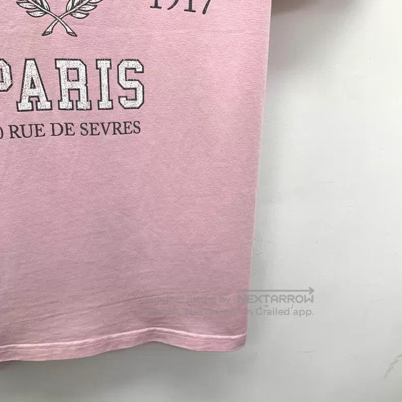 Balenciaga Balenciaga Pink logo letter printed cotton round neck shor Size US S / EU 44-46 / 1 - 4 Thumbnail