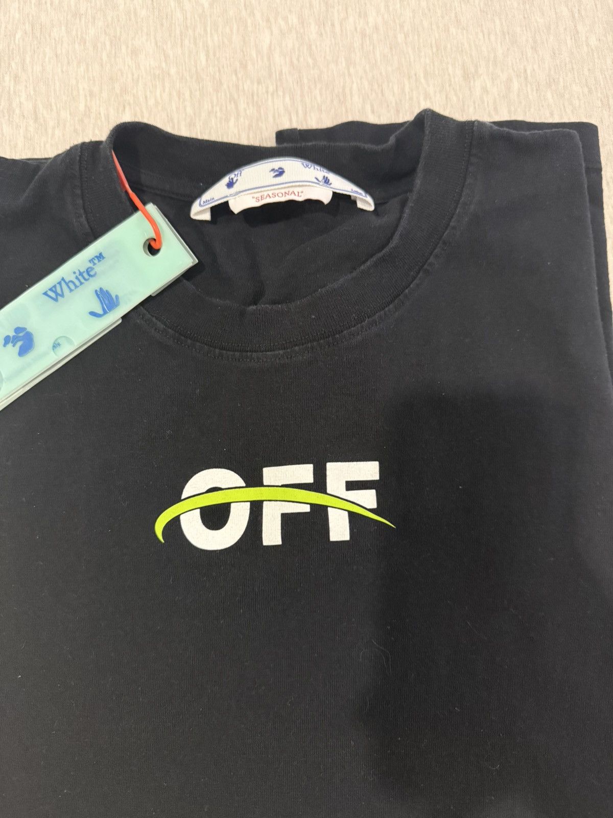 Off-White NEW OFF WHITE Industrial Over Short Sleeve T-Shirt Sz M Size US M / EU 48-50 / 2 - 11 Thumbnail