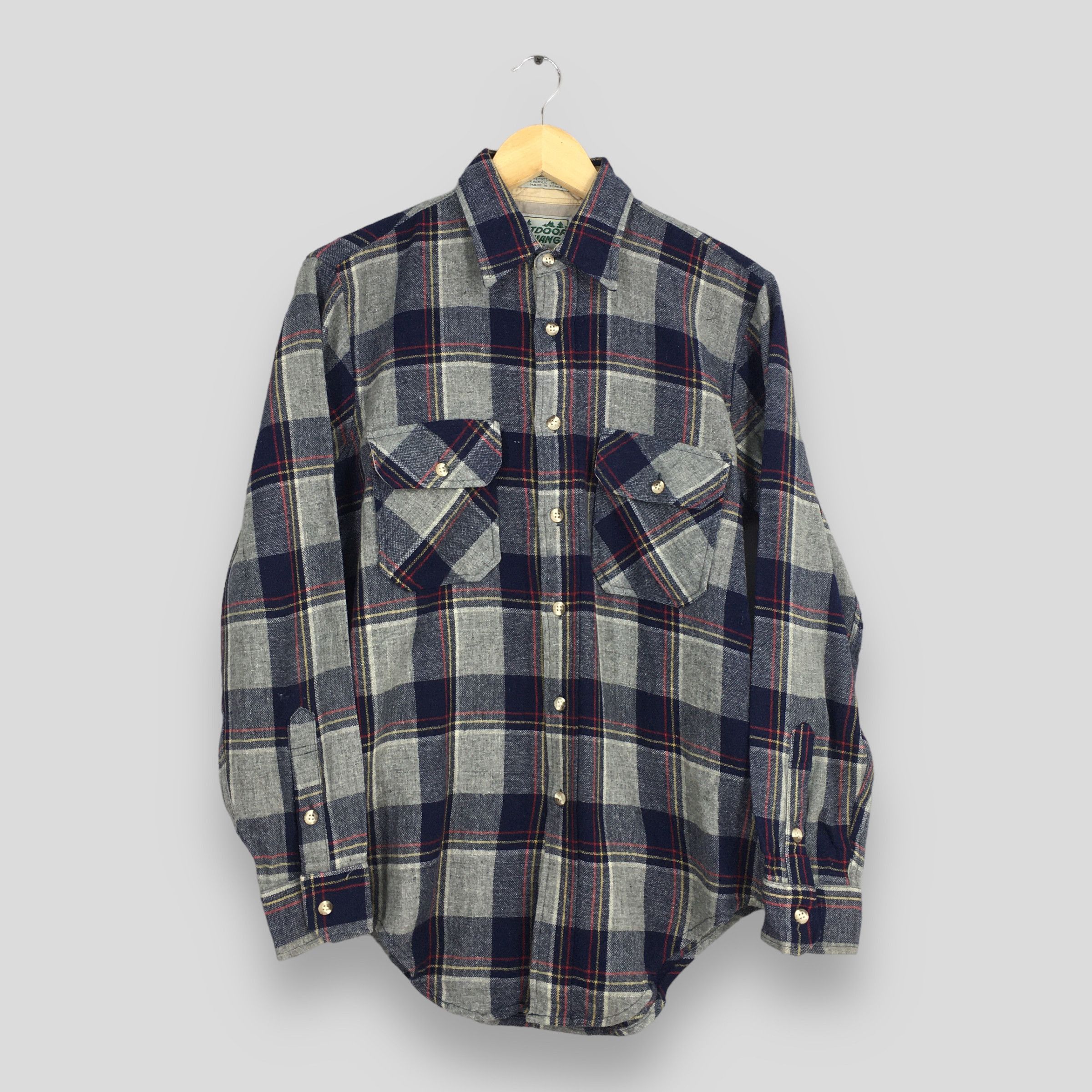 Flannel × Vintage Vintage 1980s Outdoor Exchange Plaid Shadow Small Size US S / EU 44-46 / 1 - 1 Thumbnail