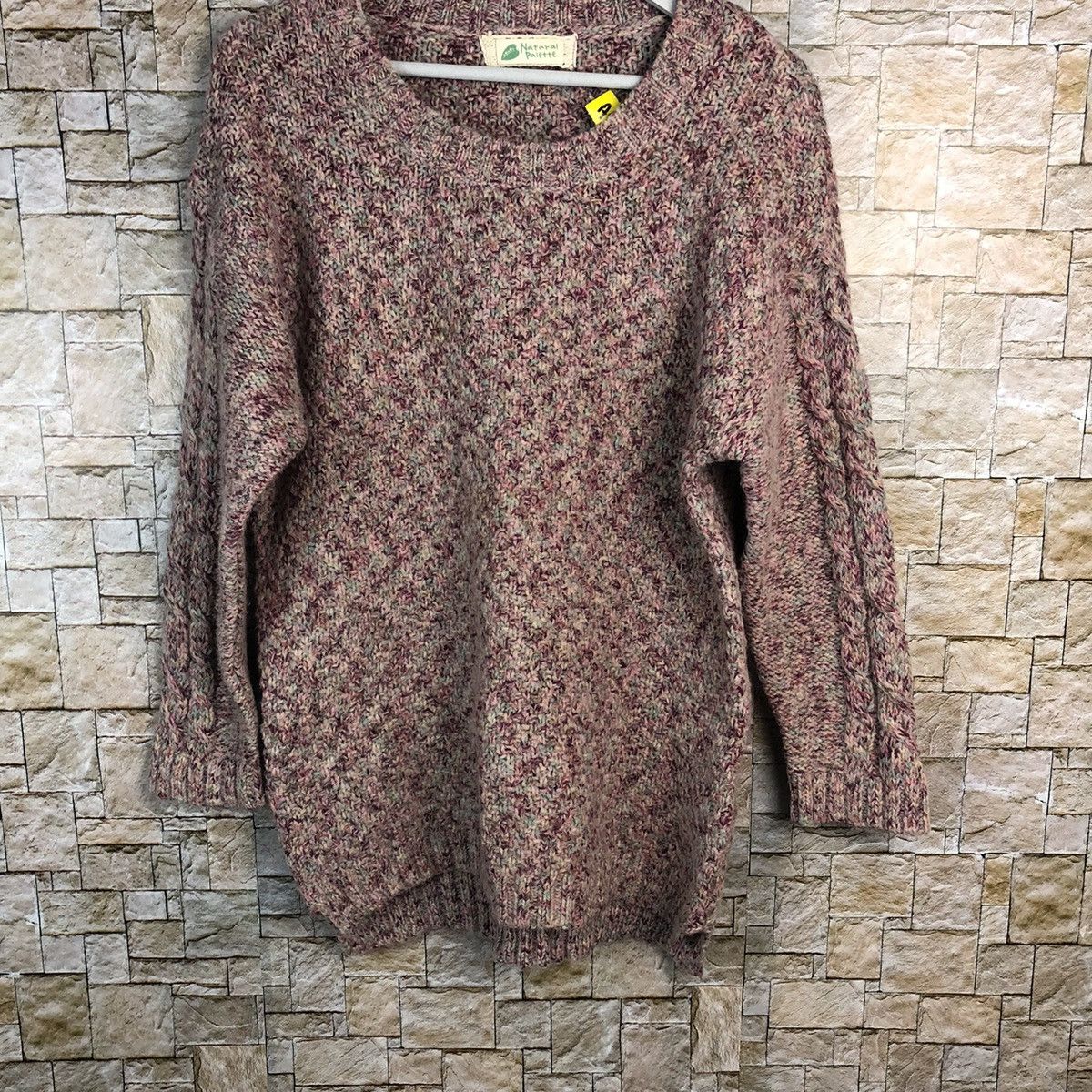 Homespun Knitwear × Japanese Brand × Vintage Natural Palette Pink Knitwear #A914 Size M / US 6-8 / IT 42-44 - 3 Thumbnail
