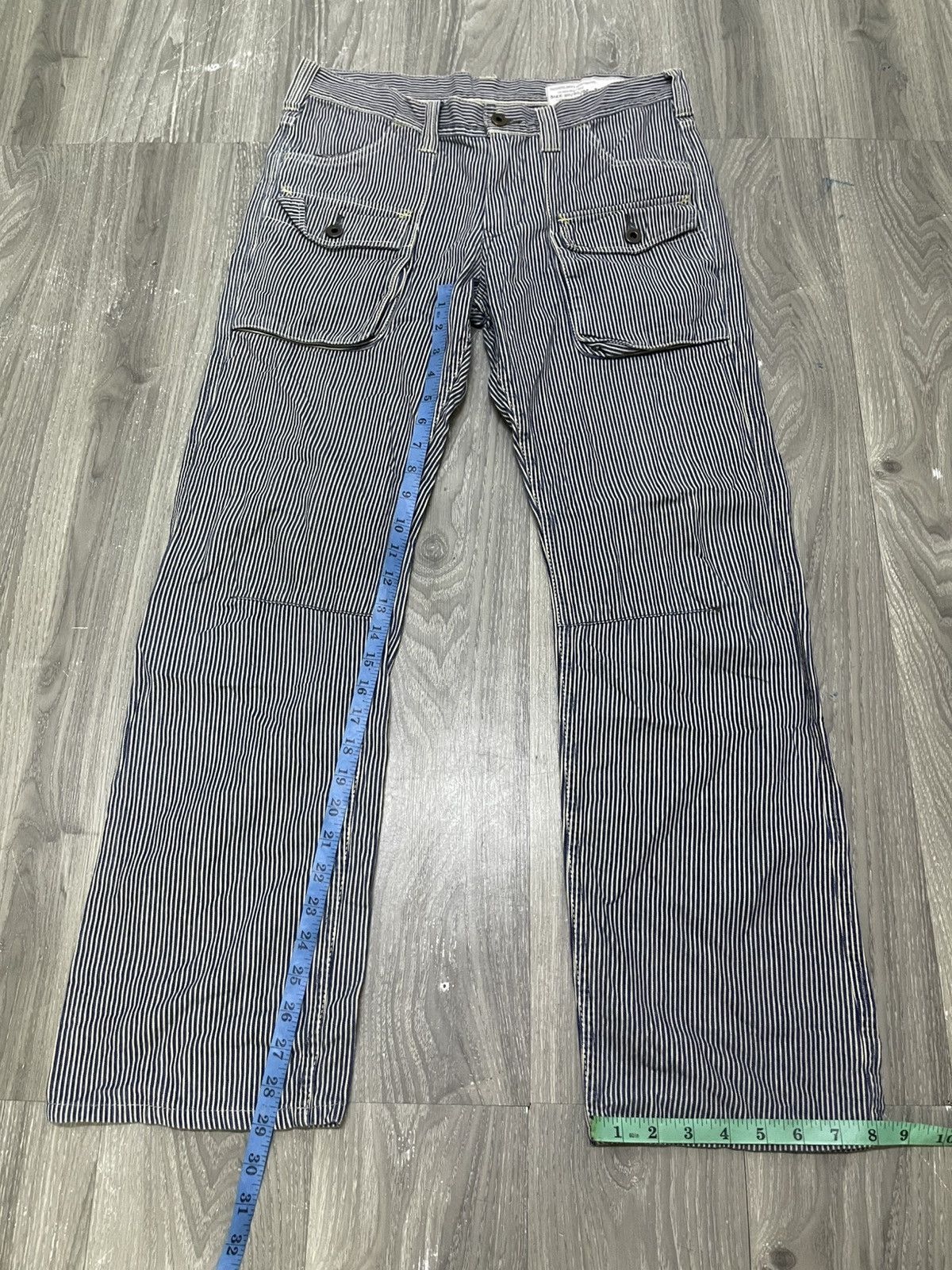 Japanese Brand Jepanes Brand x Studio Ecru Bush Pants Denim Hickory Size US 33 - 13 Thumbnail