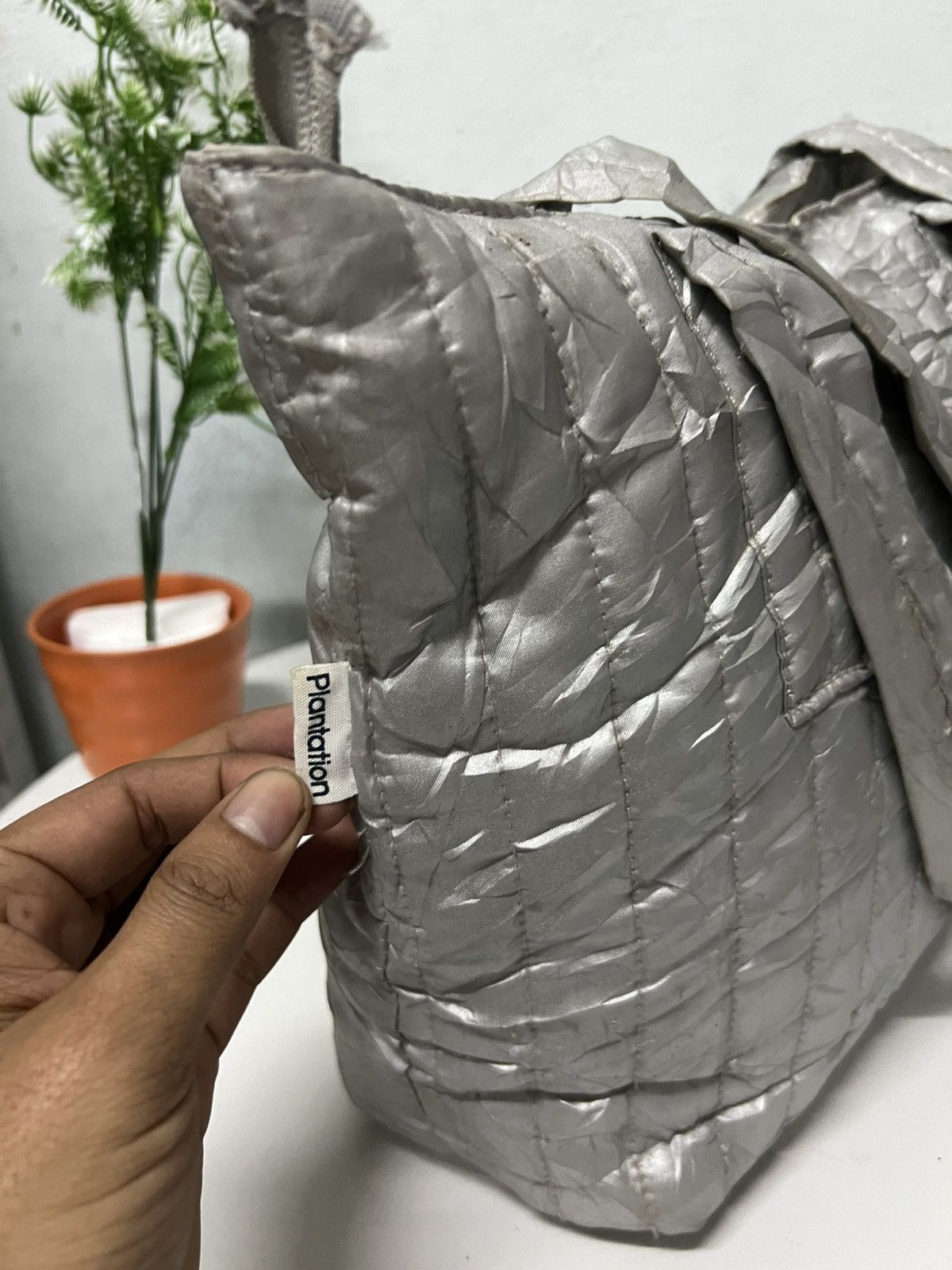 Issey Miyake Plantation issey miyake silver tote Bag Size ONE SIZE - 5 Thumbnail