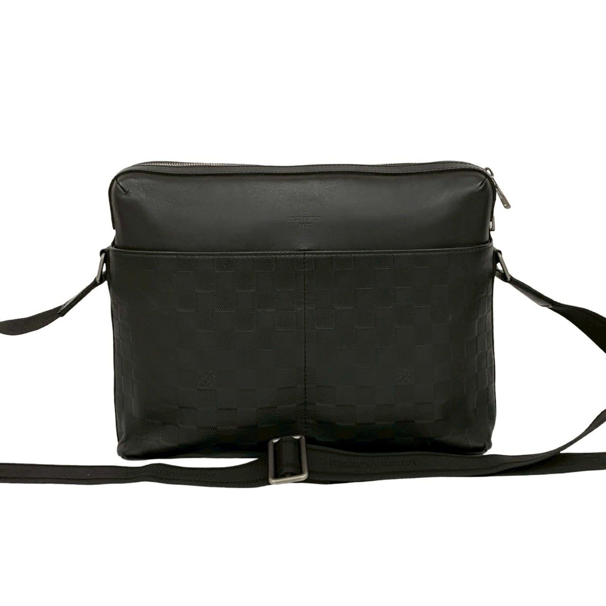 Louis Vuitton LOUIS VUITTON Calypso MM Damier Infini Leather Shoulder Bag/Pochette Black 47796 Size ONE SIZE - 1 Thumbnail