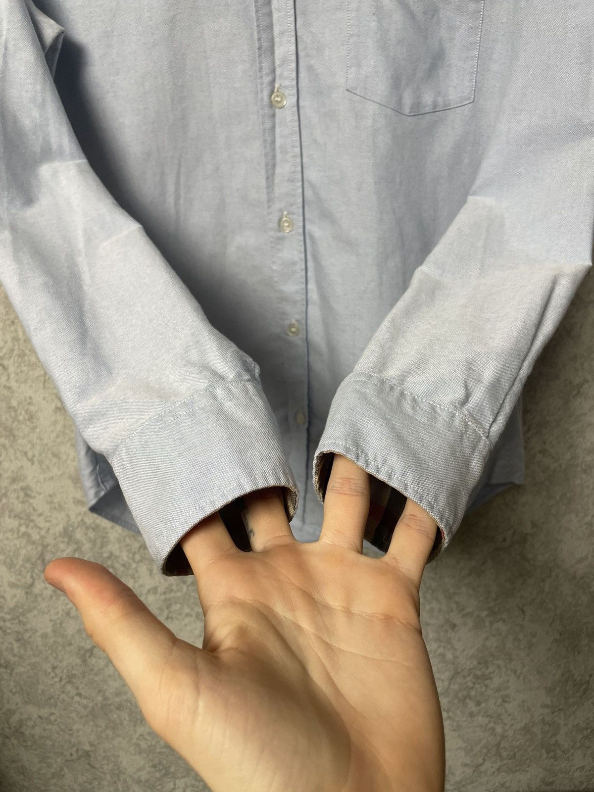 Burberry Vintage Burberry Nova Check Blue Long Sleeve Shirt Button Up Size US S / EU 44-46 / 1 - 17 Thumbnail