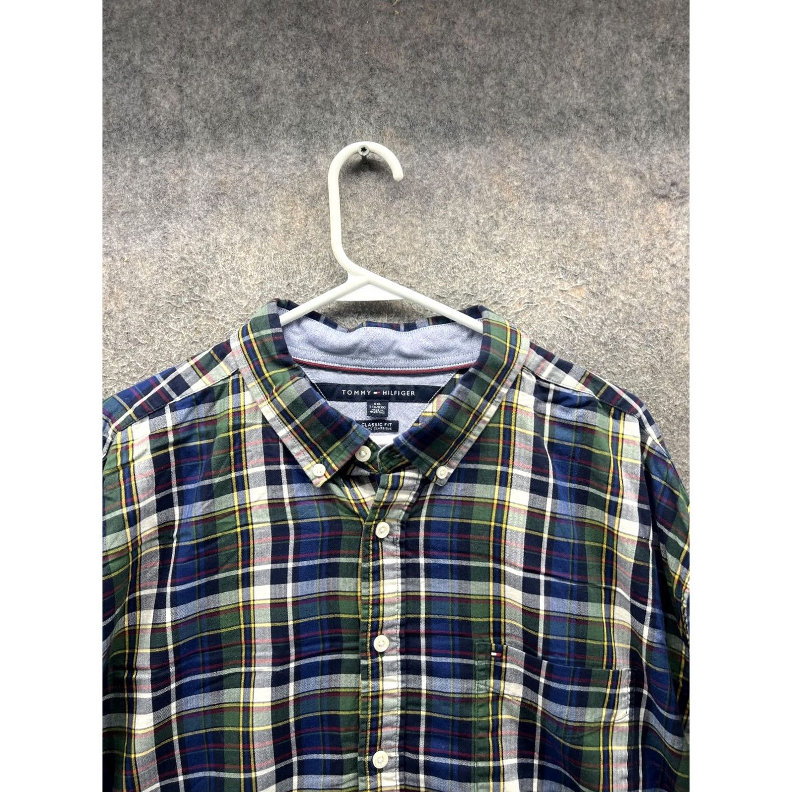 Tommy Hilfiger Tommy Hilfiger Shirt Mens 2XL Blue Plaid Long Sleeve Button Down Classic Fit Size US XXL / EU 58 / 5 - 7 Thumbnail