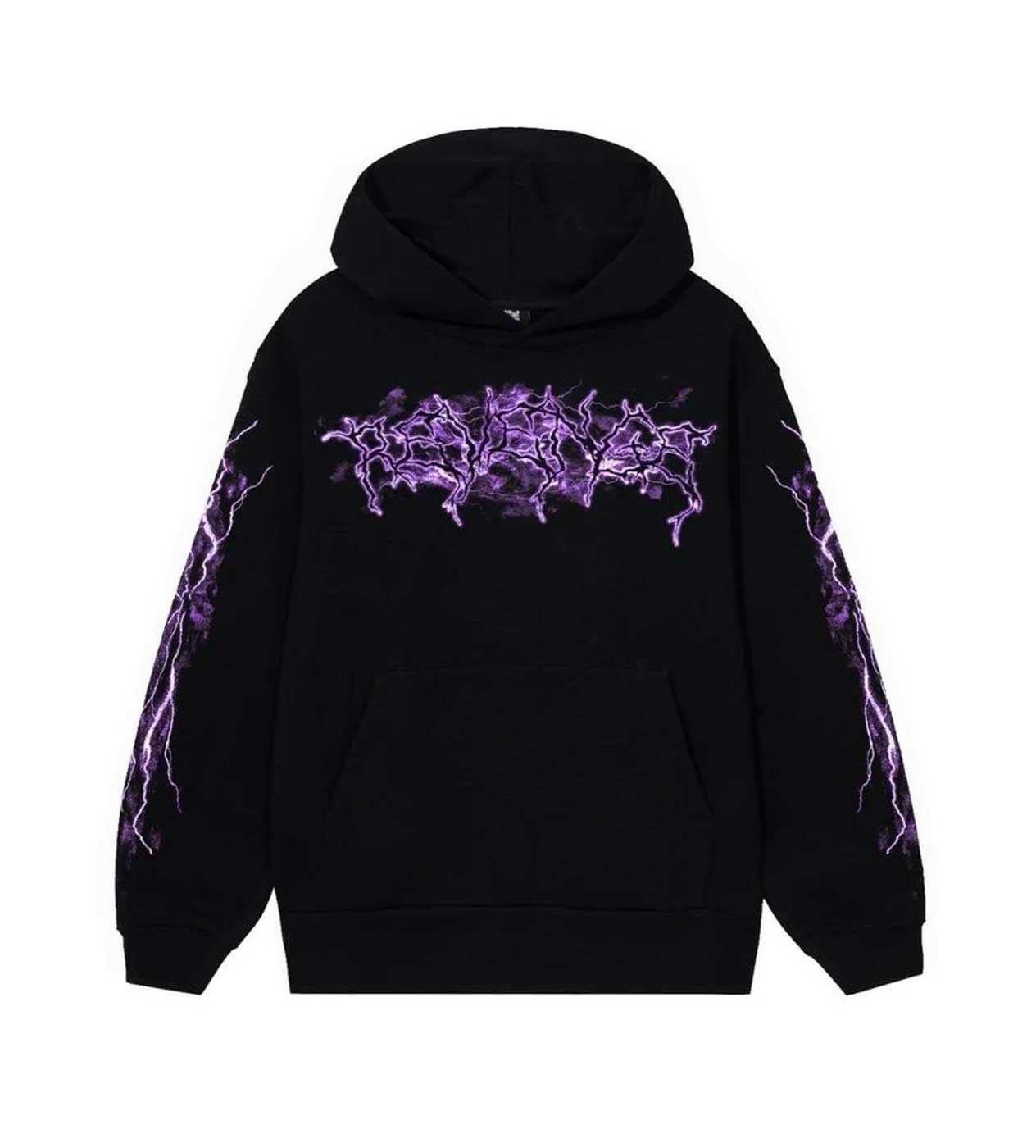 Revenge Purple Lightning Hoodie Black Size US XL / EU 56 / 4 - 1 Thumbnail