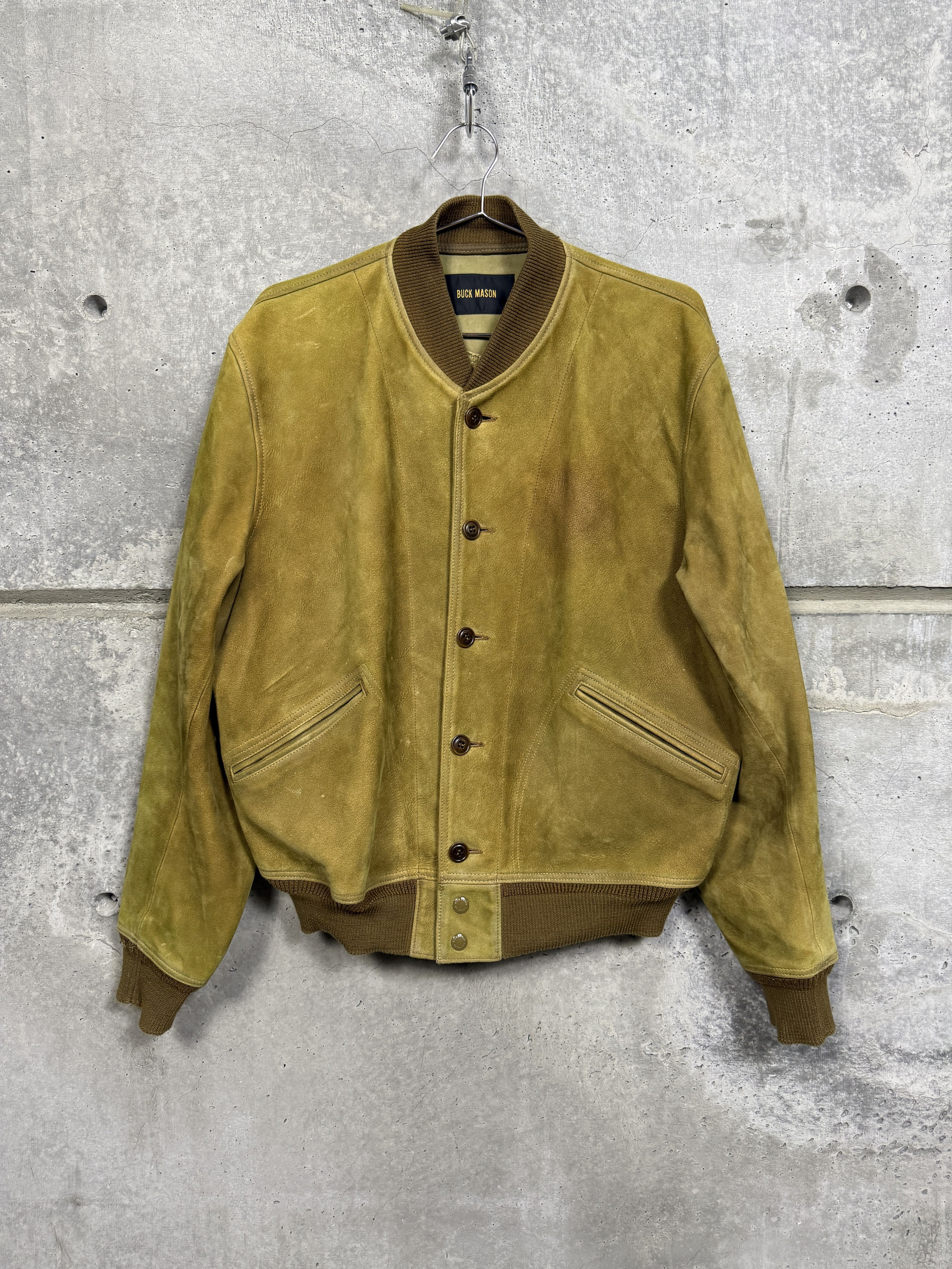 Buck Mason Suede Bomber Leather Jacket