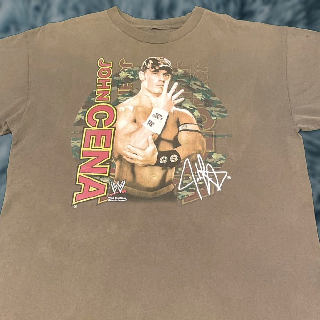 Vintage VINTAGE WWE Jonn Cena Shirt You Cant See Me Mens XL Brown T-Shirt 90s 2000s Mens Size US XL / EU 56 / 4 - 1 Thumbnail