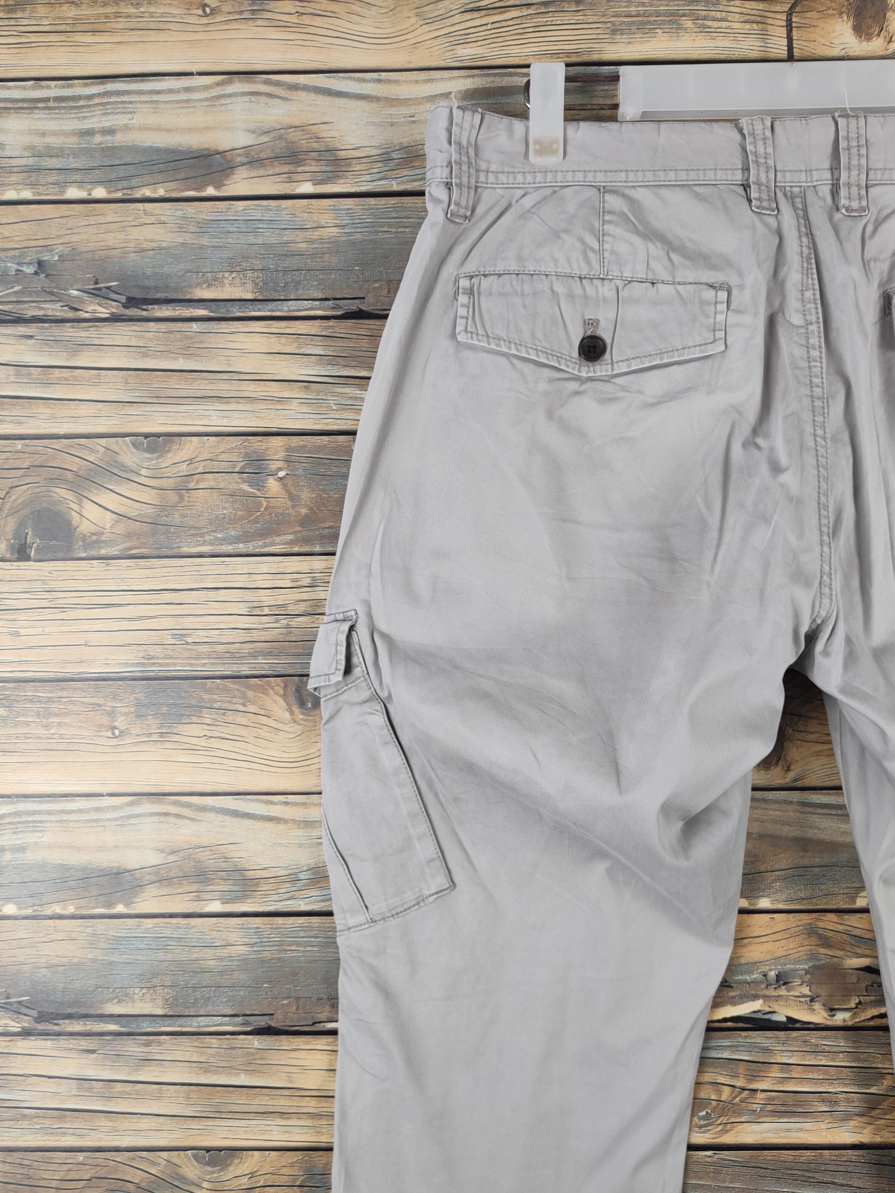 Japanese Brand DL Ciqueto Ikka Gray Multipocket Tactical Cargo Pants #1355 Size 33" - 8 Thumbnail