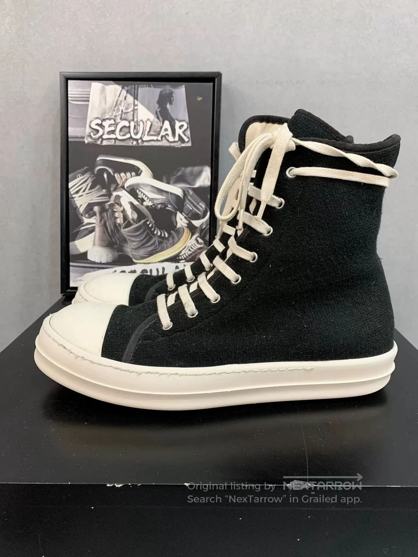 Rick Owens Drkshdw rick owens high top black and white sneakers. Size US 8.5 / EU 41-42 - 2 Thumbnail