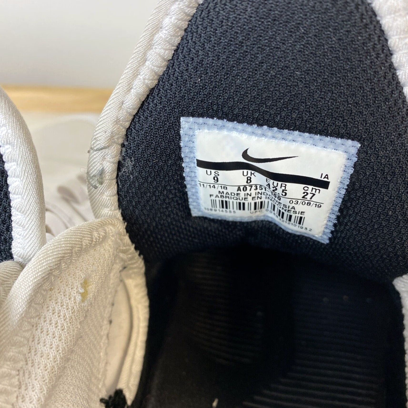 Nike Nike Air Max Wildcard HC Mens Sneaker AO7351-100 White/Black-WHITE 9 S1 Size US 8 / EU 41 - 7 Thumbnail