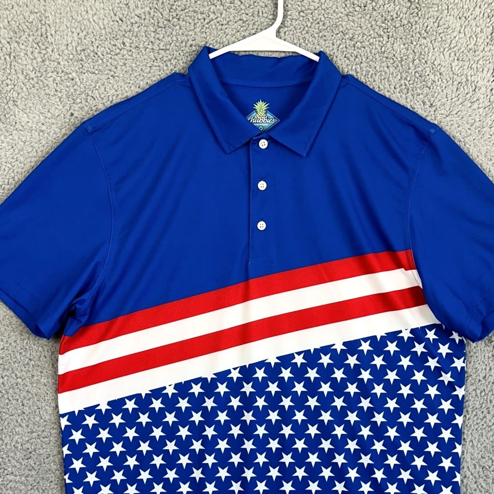 Chubbies Chubbies Golf Polo Shirt Mens Medium Blue America USA Freedom Short Sleeve Rugby Shirt Polo Athletic Breathable Lightweight" Size US M / EU 48-50 / 2 - 2 Thumbnail