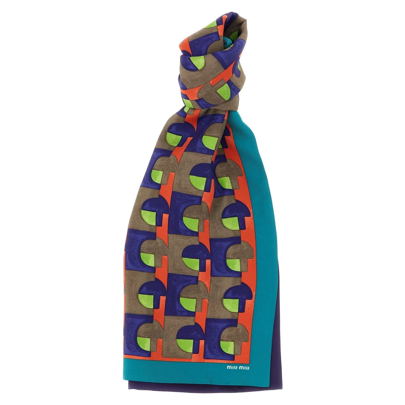 Miu Miu MIU MIU multicolor Medium Silk Scarf New & Authentic Size ONE SIZE - 1 Thumbnail