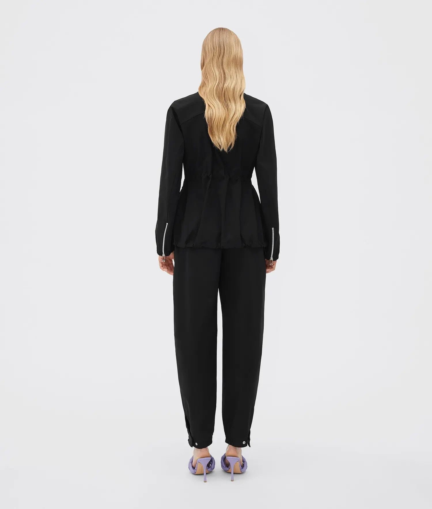 Bottega Veneta o1n1vont0325 Stretch Nylon Canvas Blouson Jacket in Black Size XS / US 0-2 / IT 36-38 - 3 Thumbnail