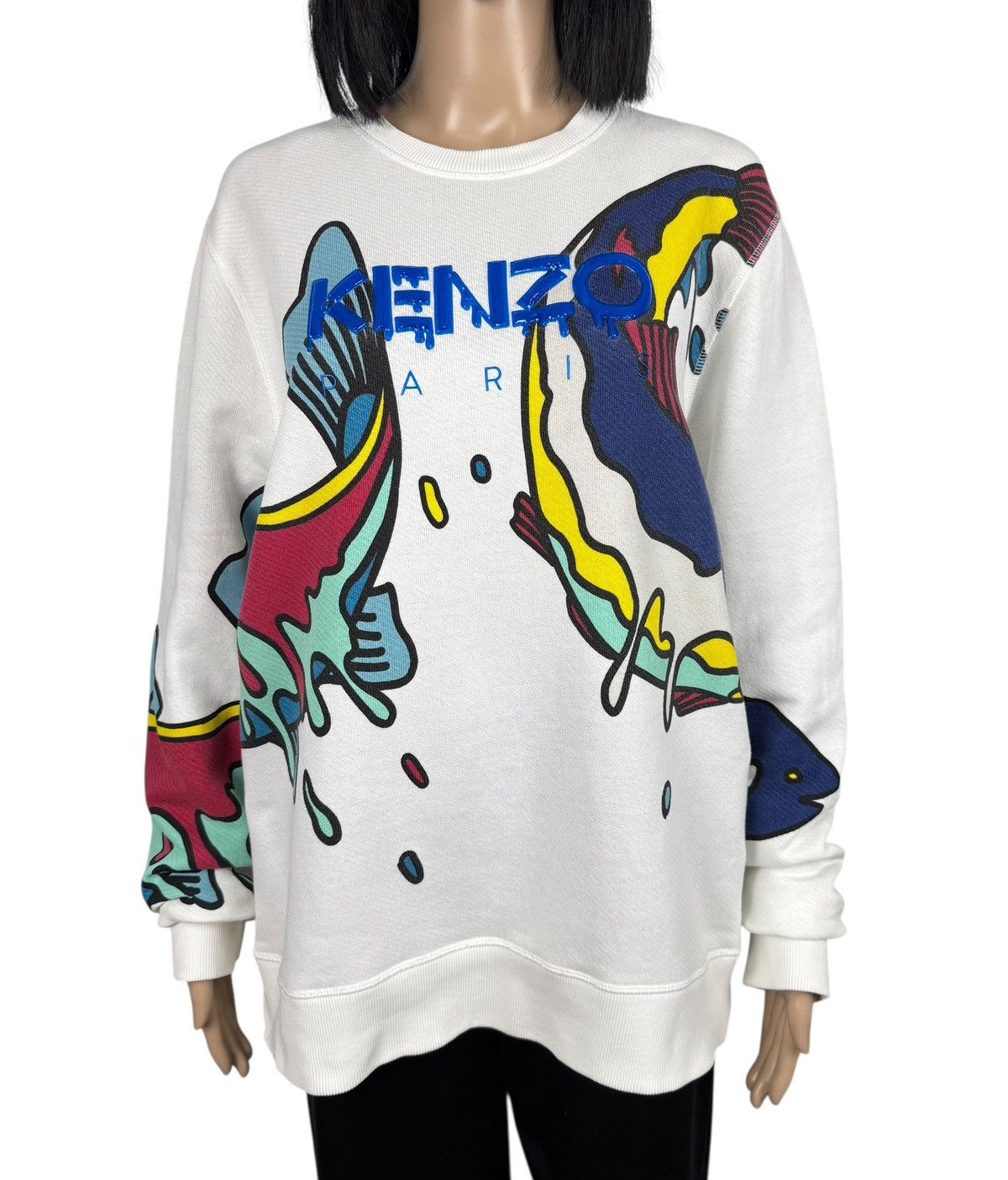 Kenzo Kenzo Paris Printed Sweatshirt Double Fish Cotton size XL Size XL / US 12-14 / IT 48-50 - 2 Thumbnail