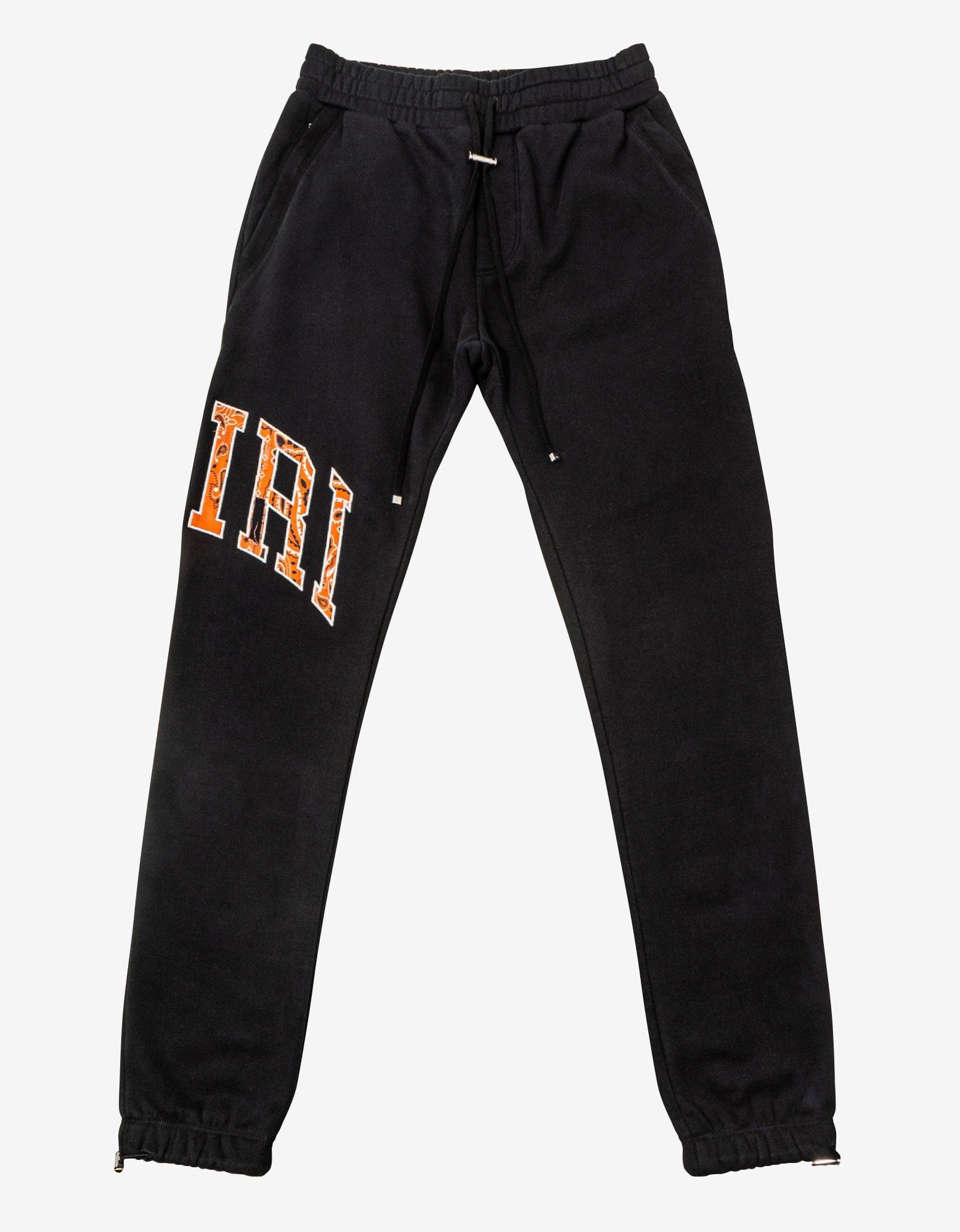 image of Amiri Black Bandana Sweat Pants, Men's (Size 30)