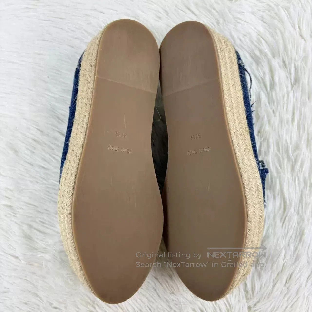 Miu Miu MiuMiu Denim Platform Espadrilles. Size US 6.5 / IT 36.5 - 8 Thumbnail