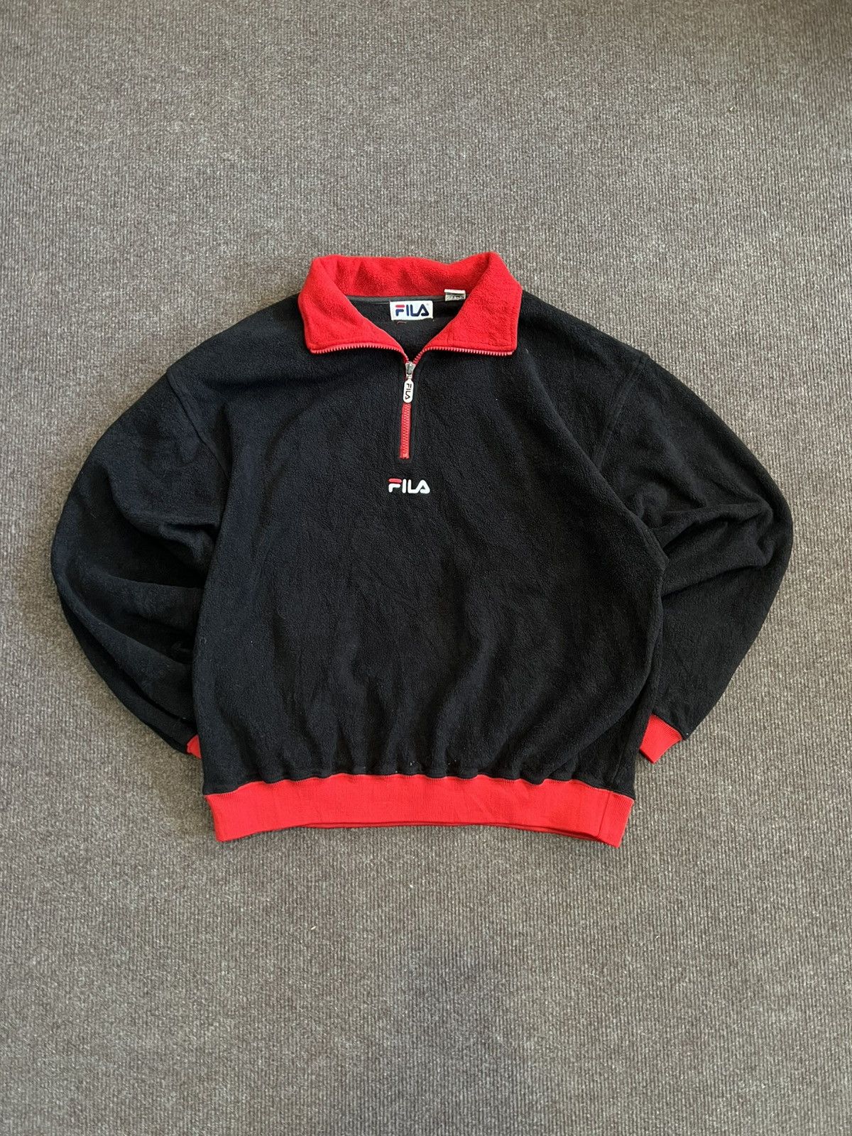 Fila FILA 1/4 zip fleece pullover sweatshirt Size US L / EU 52-54 / 3 - 2 Thumbnail