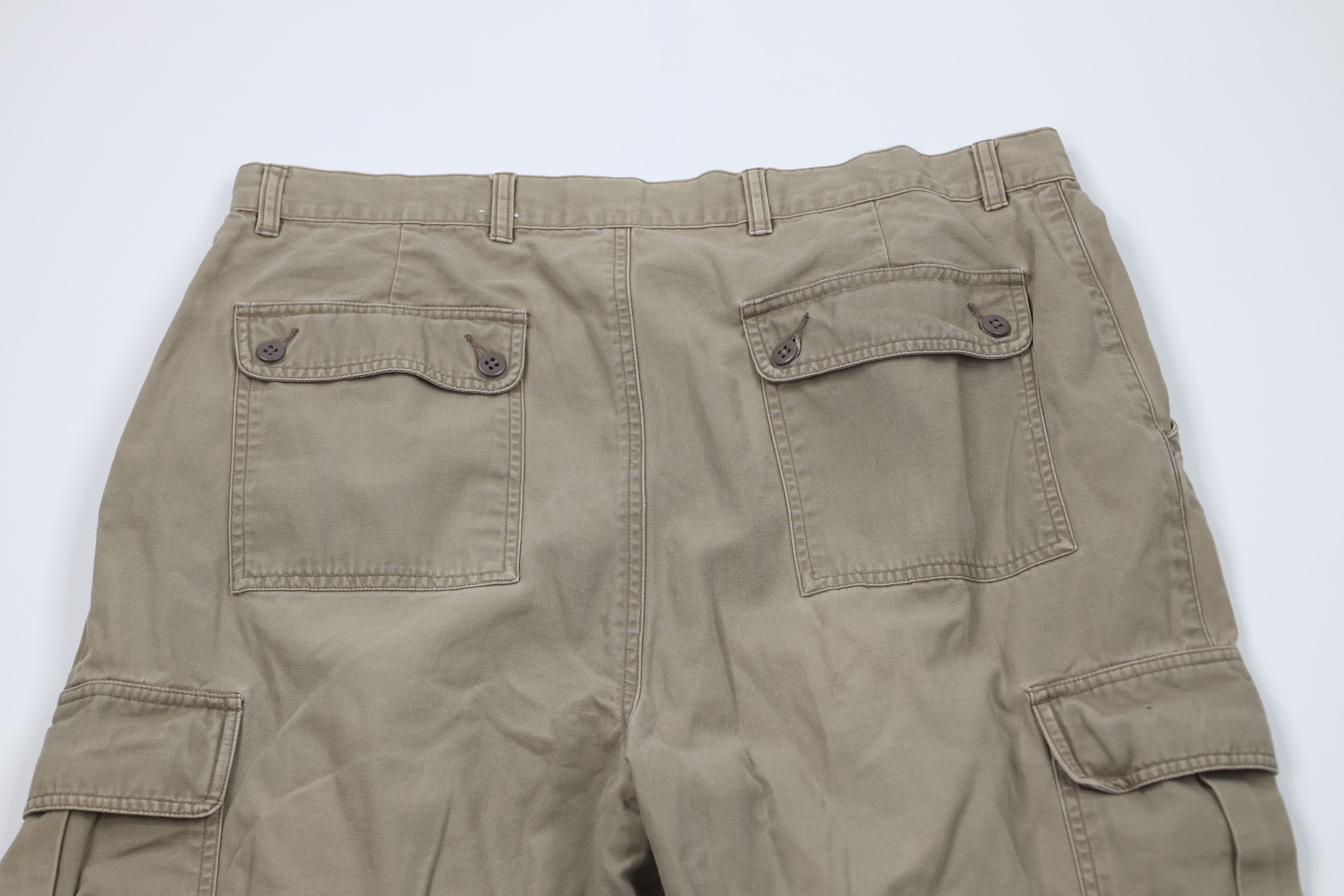 Vintage Vintage 90s Streetwear Baggy Wide Leg Cargo Pants Beige Size US 40 / EU 56 - 9 Thumbnail
